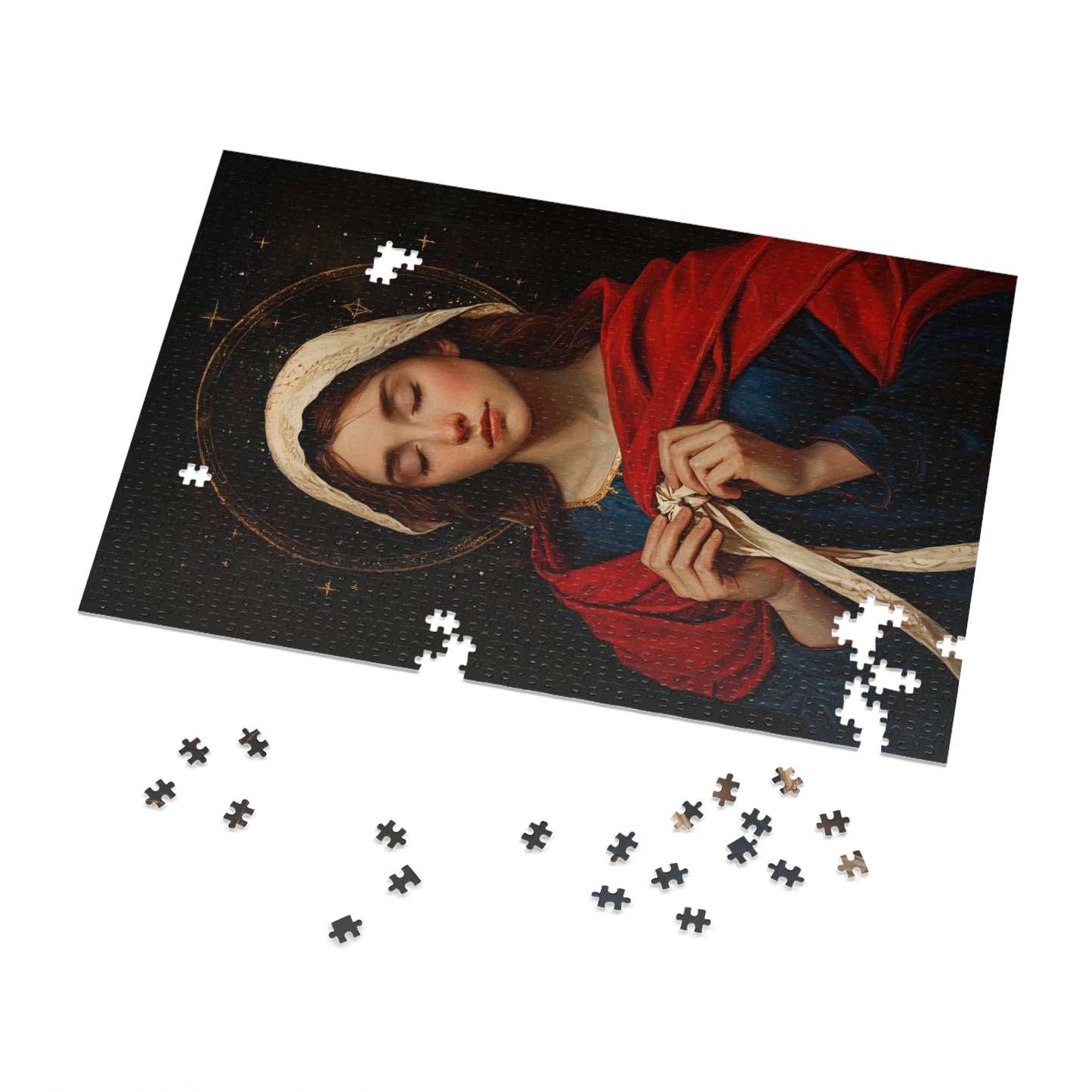 Mary Undoer of Knots - Mother Mary  - Untier of Knots - Marian Art - Puzzle - Keepsake Tin - Jigsaw Puzzle (30, 110, 252, 500,1000-Piece)