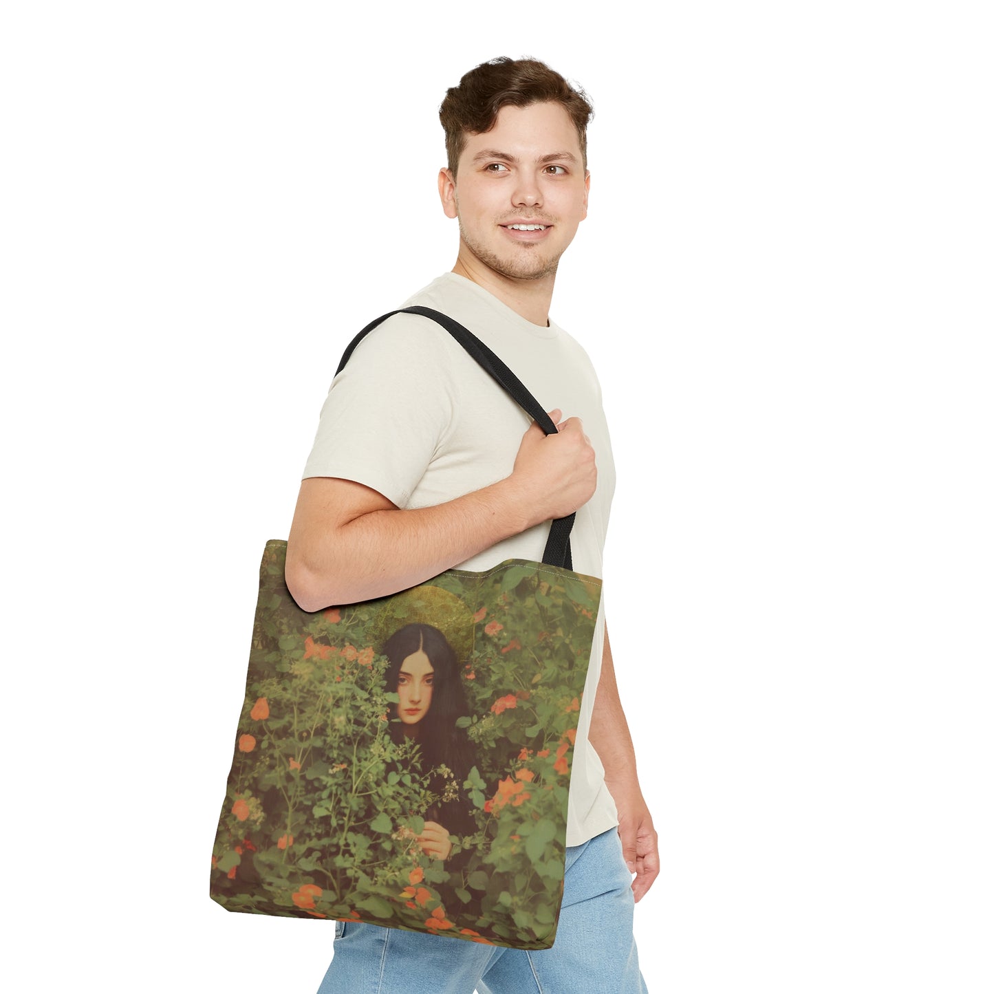 Saint Eve - Tote Bag - Large Medium Small Faith Art Bag - Catholic Faith Purse - Double Sided