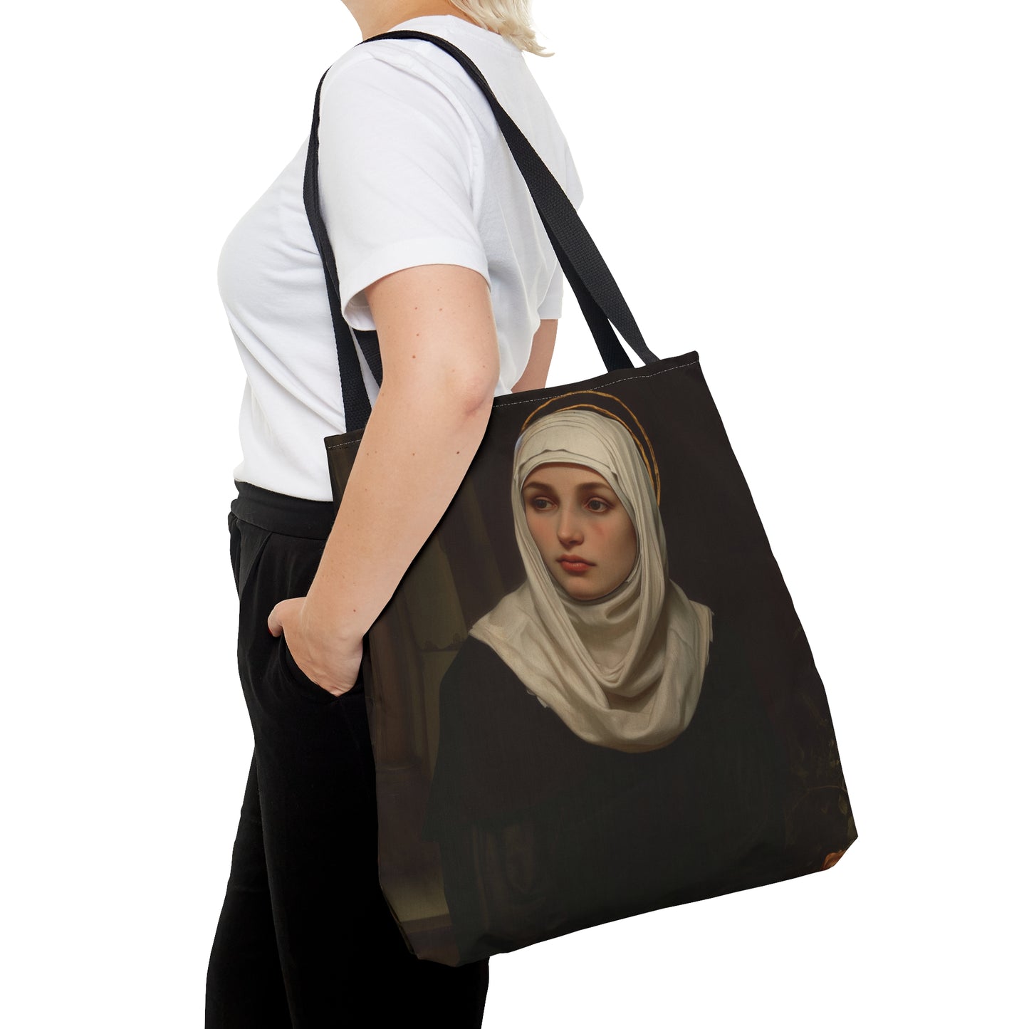 Saint Angela Merici Tote Bag - Purse - Three sizes - Large Medium Small Faith Art Bag - Catholic faith carry-all purse - Double Sided