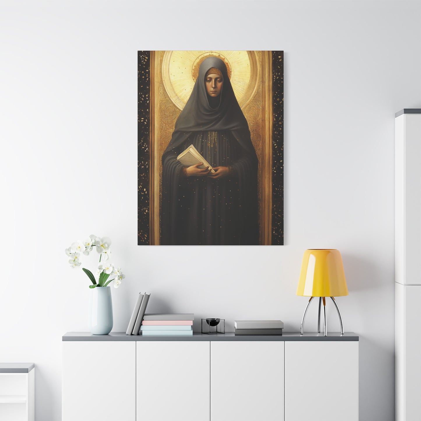 Saint Monica of Hippo - Museum Wrapped Canvas - Sanctified Souls Print - Religious Art for your Home