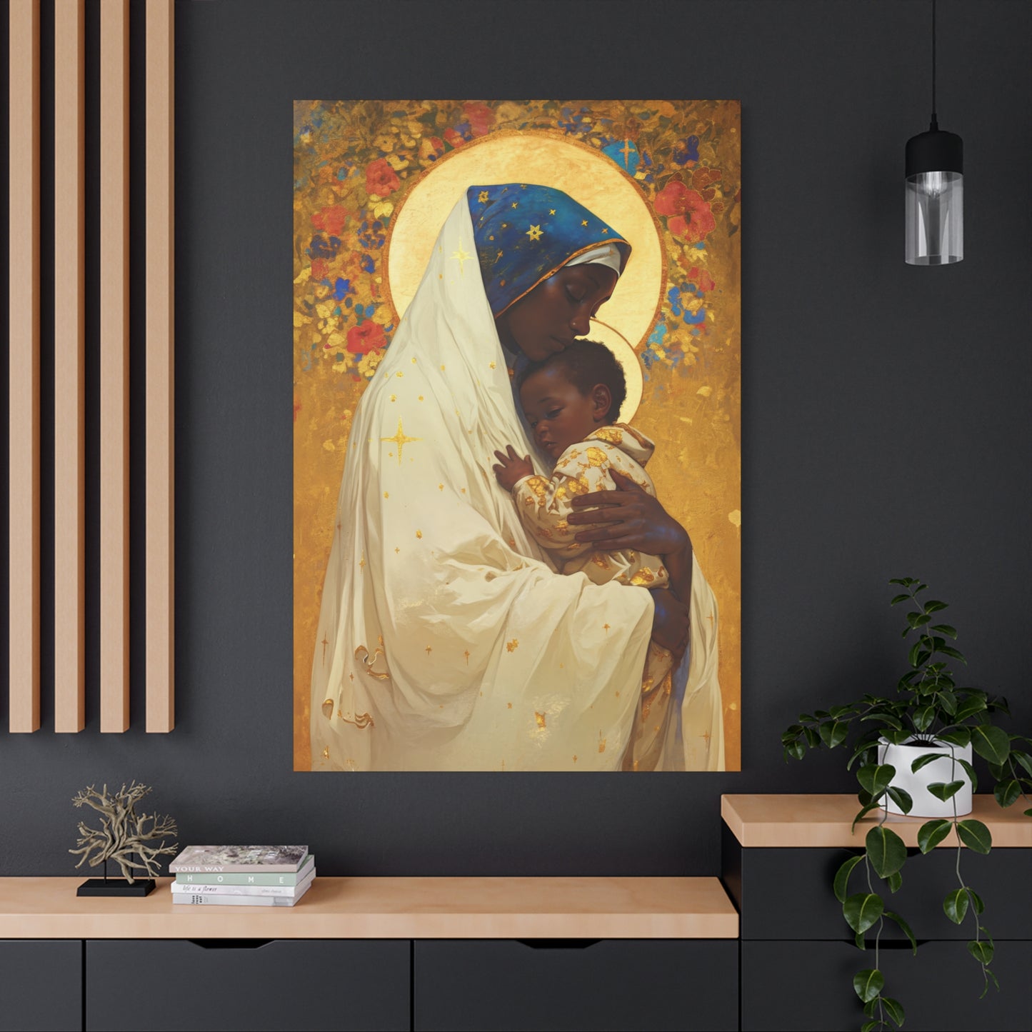 Queen of Peace and Love- Our Lady of Kibeho's Message - Museum Wrapped Canvas - Print - Religious Art for your Home - Christian print