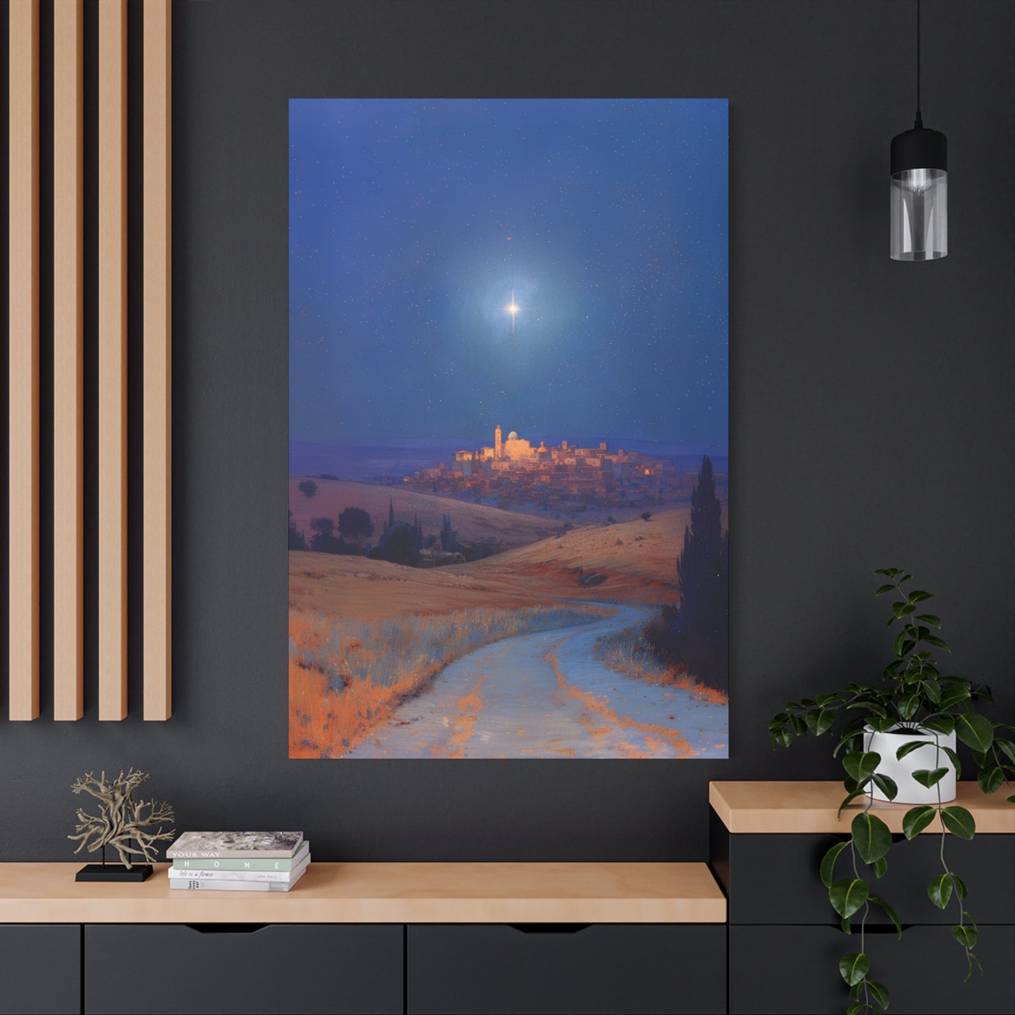 Bethlehem Wrapped in the Light of His Coming - Gallery Wrapped Canvas - Print - Religious Art for your Home - Catholic