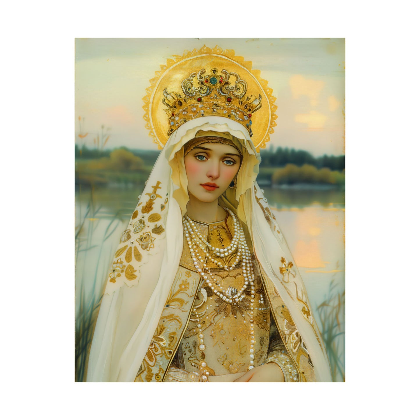 Saint Olga of Kyiv - Sanctified Souls Print - Multiple Sizes - Premium Posters - Catholic Art - Christian painting