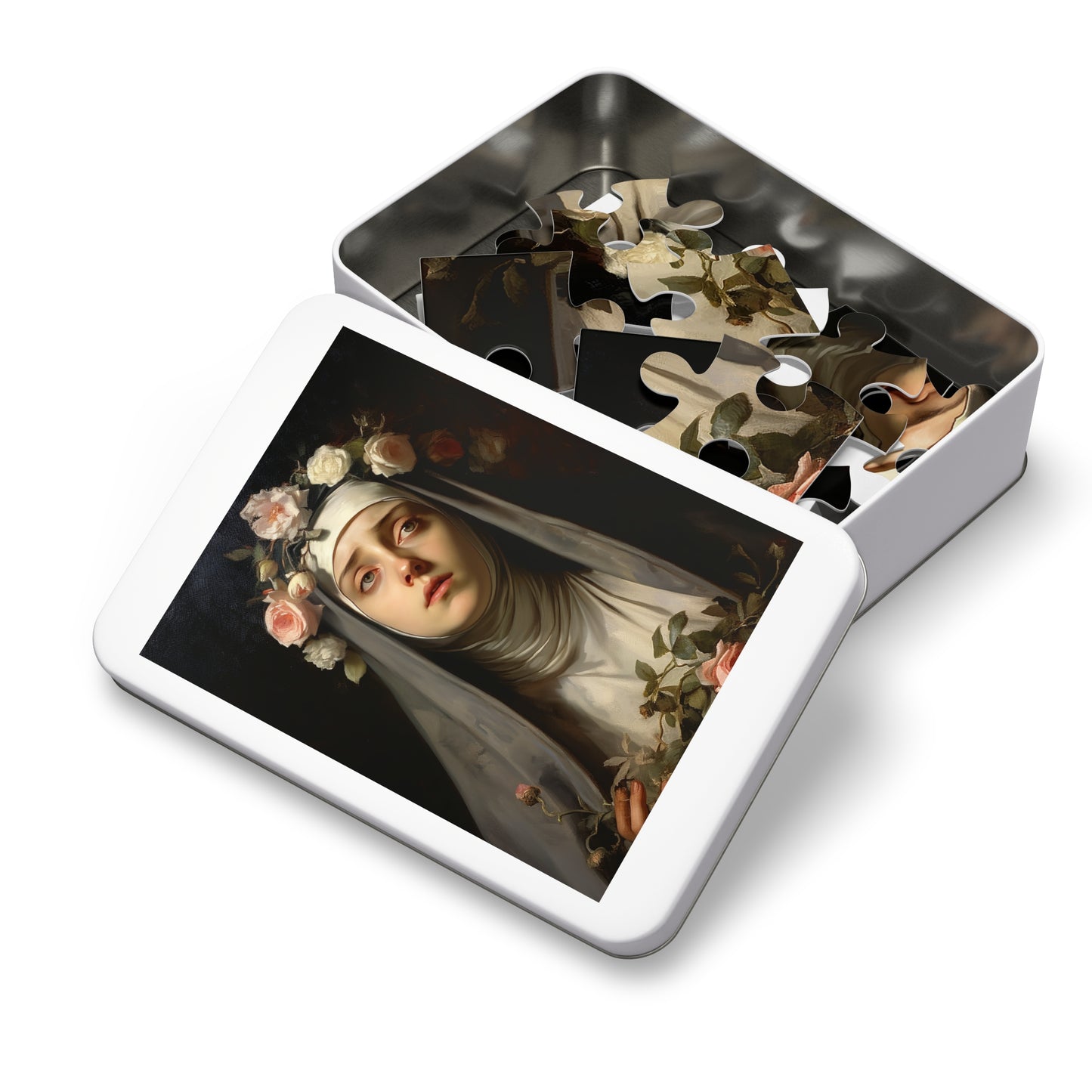 Saint Rose of Lima - Puzzle and Keepsake Tin - Religious Jigsaw Puzzle (30, 110, 252, 500,1000-Piece) - Religious Puzzle