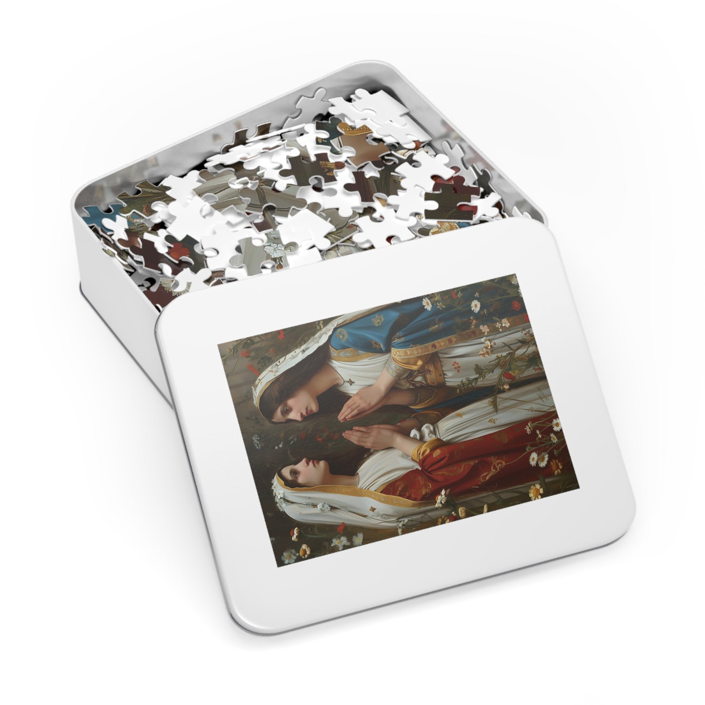 Saints Emiliana and Trasilla - Puzzle and Keepsake Tin - Religious Jigsaw Puzzle (30, 110, 252, 500,1000-Piece) - Religious Puzzle