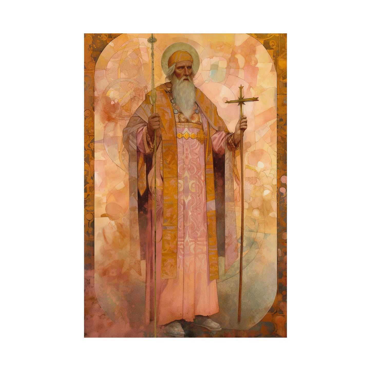 Saint Thorlak of Iceland Print - Sanctified Souls Print - Multiple Sizes - Premium Matte Vertical Posters