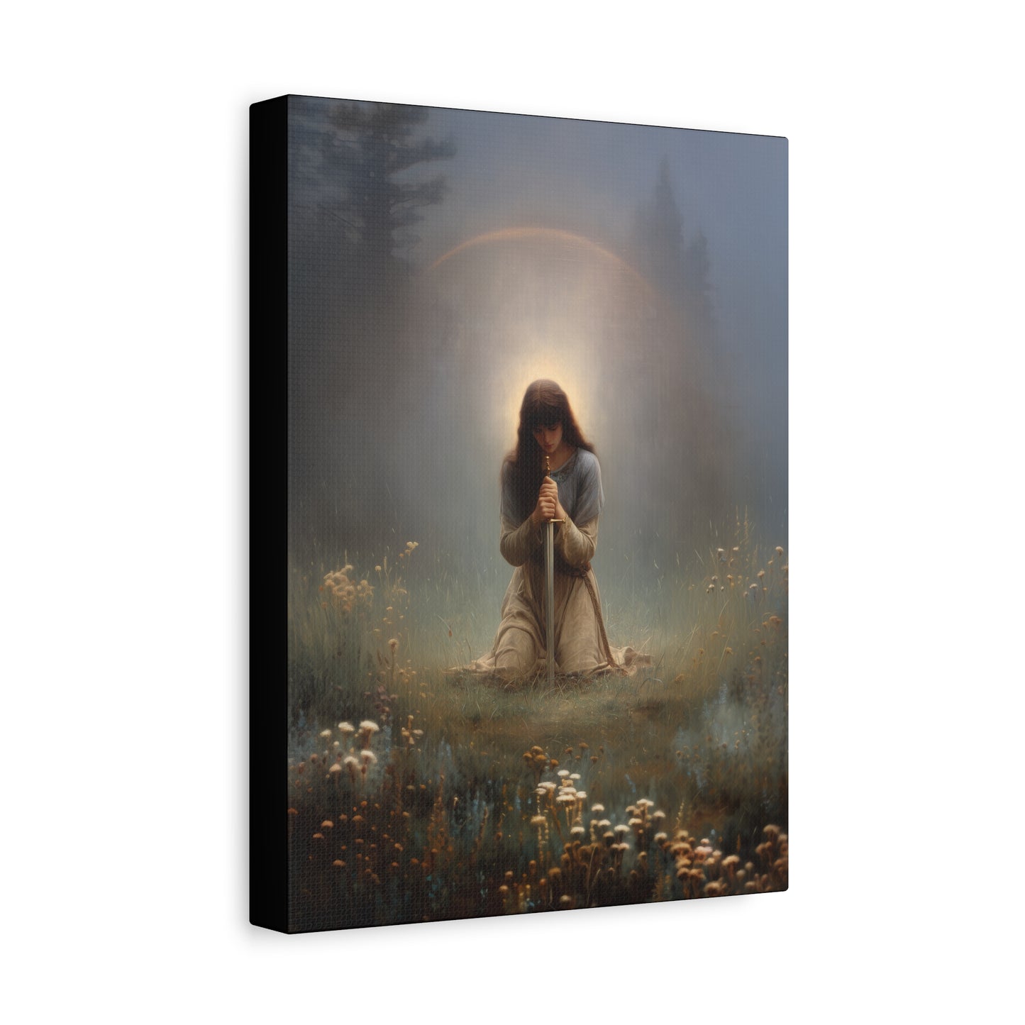 Saint Joan of Arc -  Museum Wrapped Canvas - Sanctified Souls Print - Religious Art for your Home - Catholic Patron Saint Art