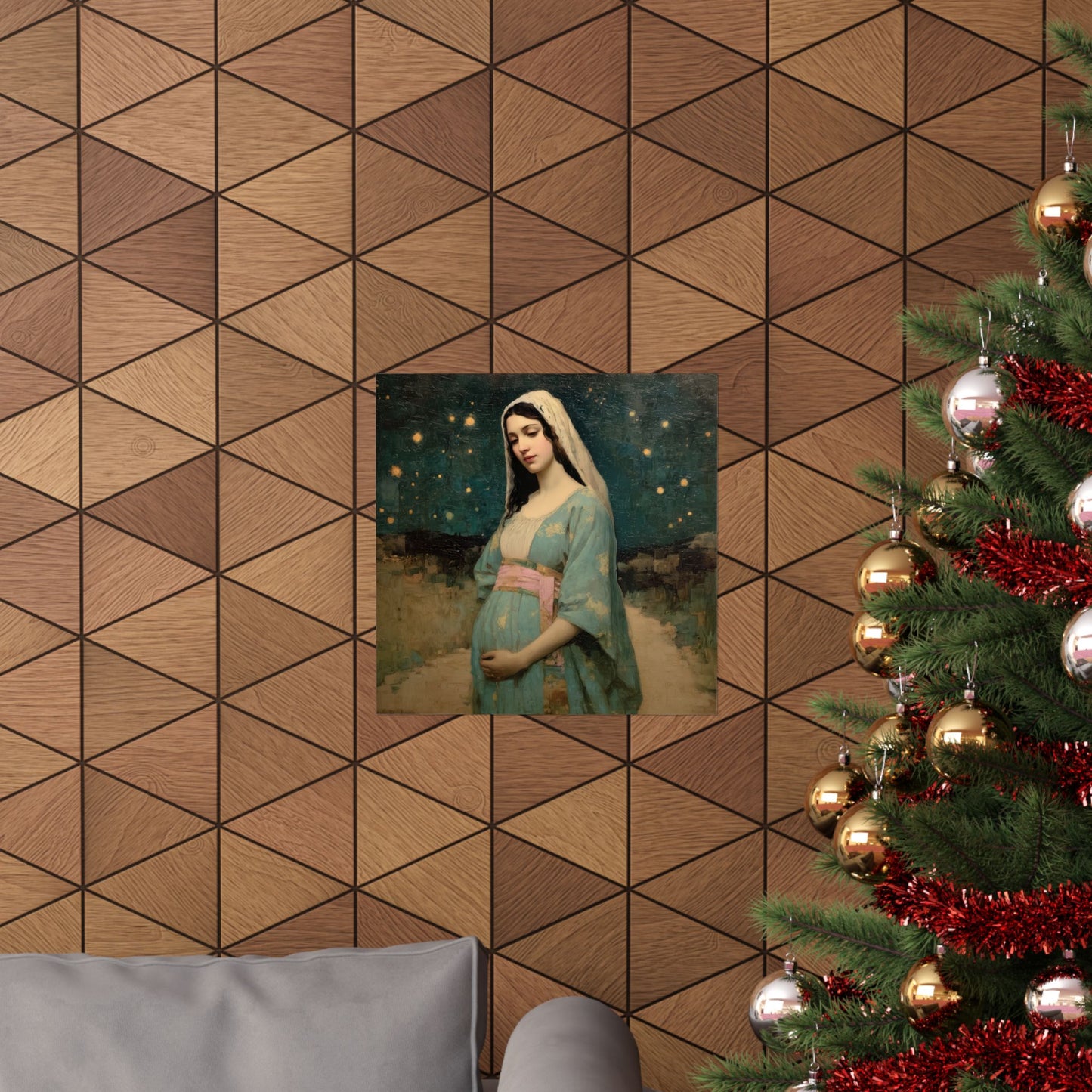 Our Lady of 'O' - Our Lady of Expectation - Mother Mary - Marian Art - Sanctified Souls Print - Multiple Sizes - Premium Vertical Posters