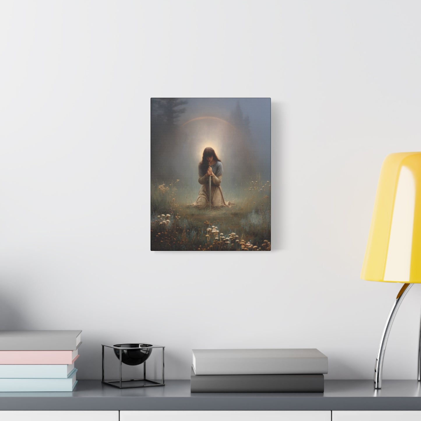 Saint Joan of Arc -  Museum Wrapped Canvas - Sanctified Souls Print - Religious Art for your Home - Catholic Patron Saint Art