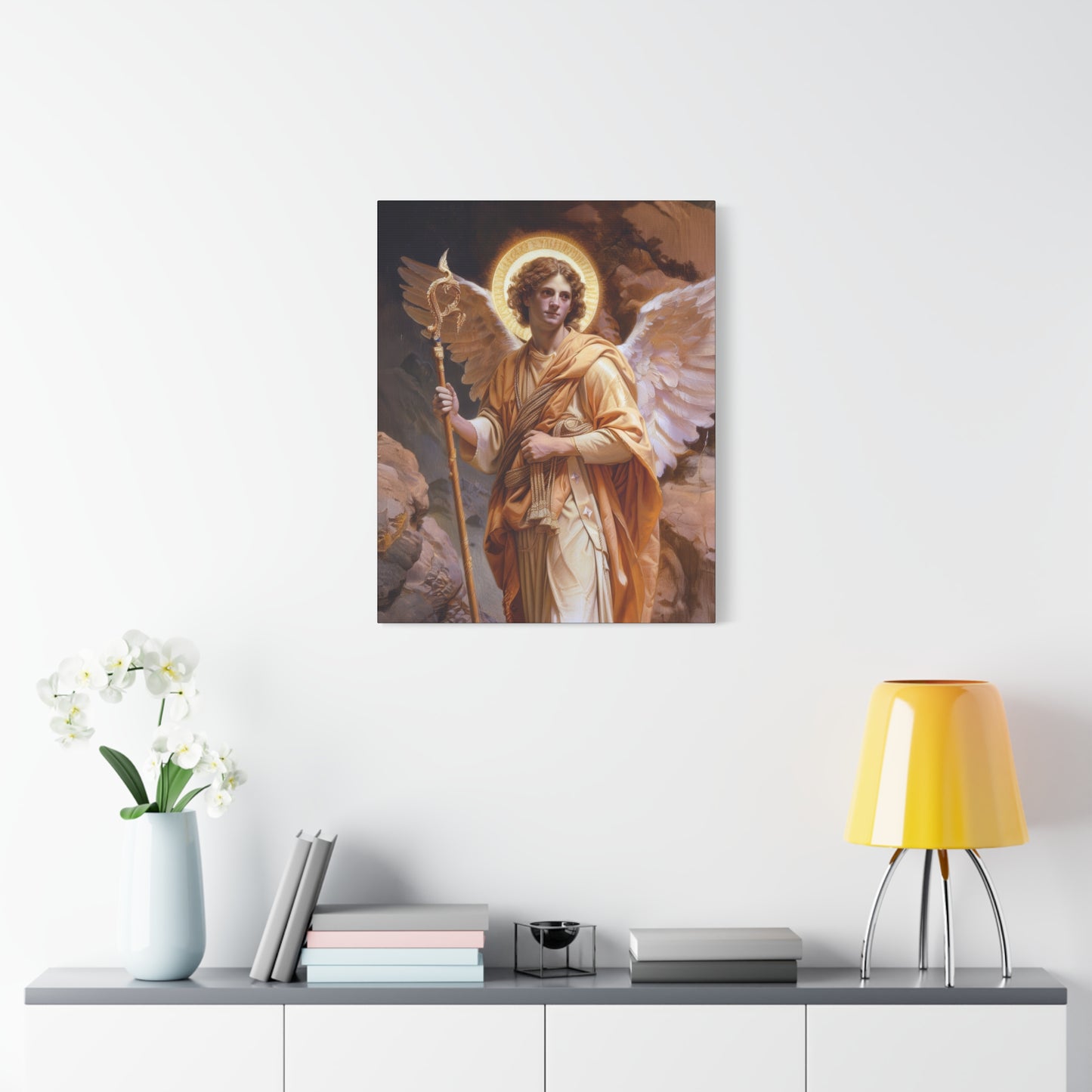 Saint Raphael the Archangel - Gallery Wrapped Canvas - Print - Religious Art for your Home - Catholic