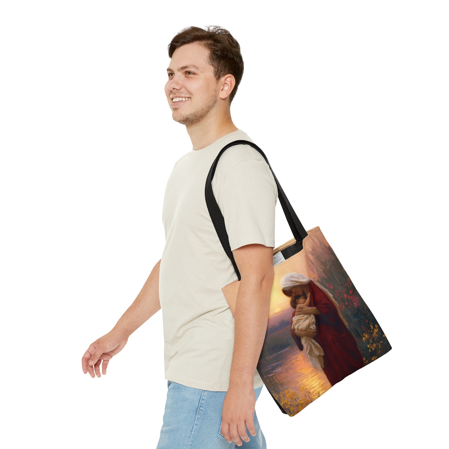 Saint Elizabeth, Mother to John the Baptist Tote Bag - Large Medium Small Faith Art Bag - Catholic Faith Purse - Double Sided