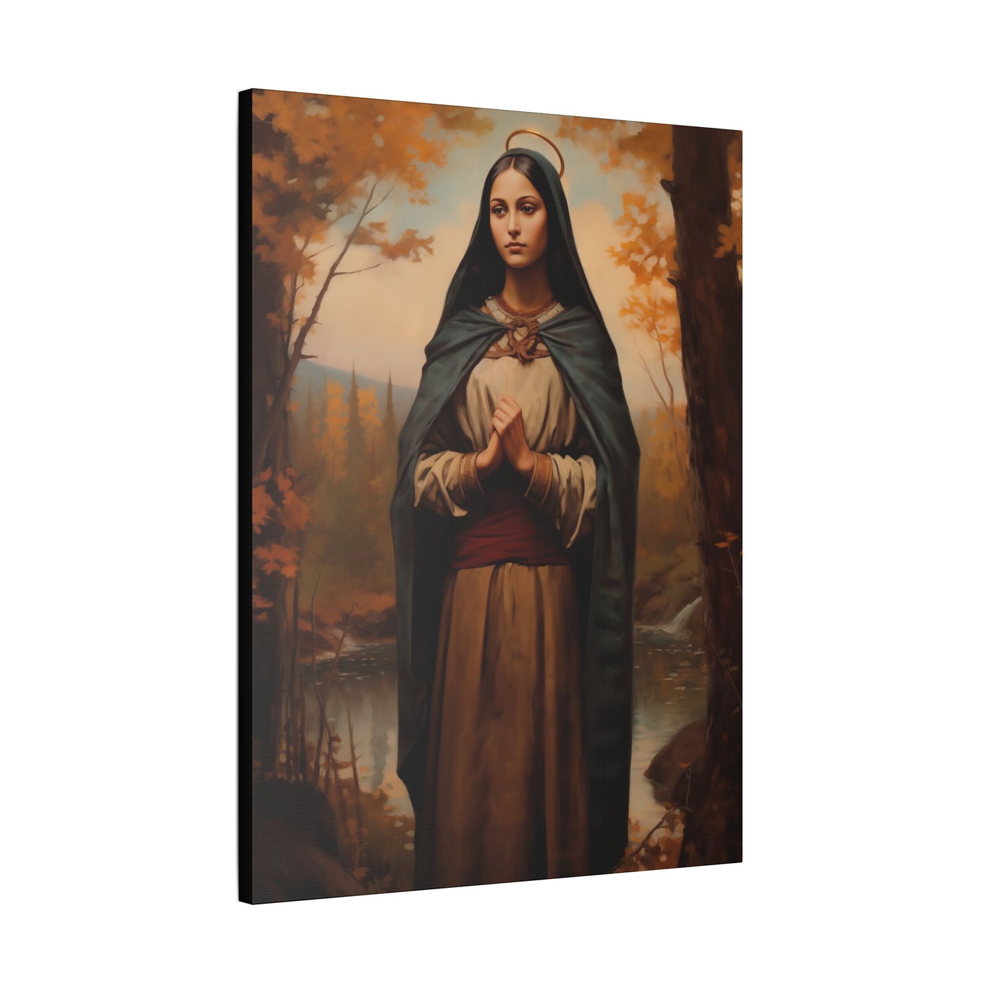 Saint Kateri Tekakwitha -  Museum Wrapped Canvas - Sanctified Souls Print - Religious Art for your Home