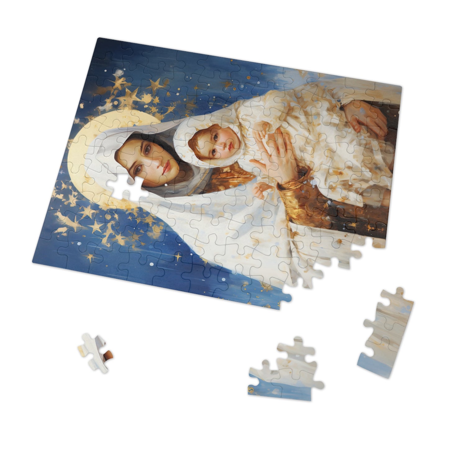 Divine Frost: Our Lady of the Snows - Puzzle and Keepsake Tin - Religious Jigsaw Puzzle (30, 110, 252, 500,1000-Piece) - Religious Puzzle