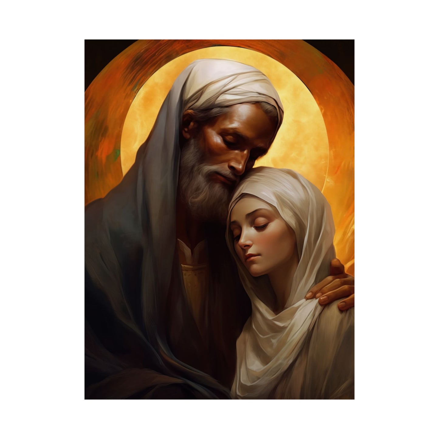 Saint Joachim and Saint Anne - Sanctified Souls Print - Multiple Sizes - Premium Matte Vertical Posters