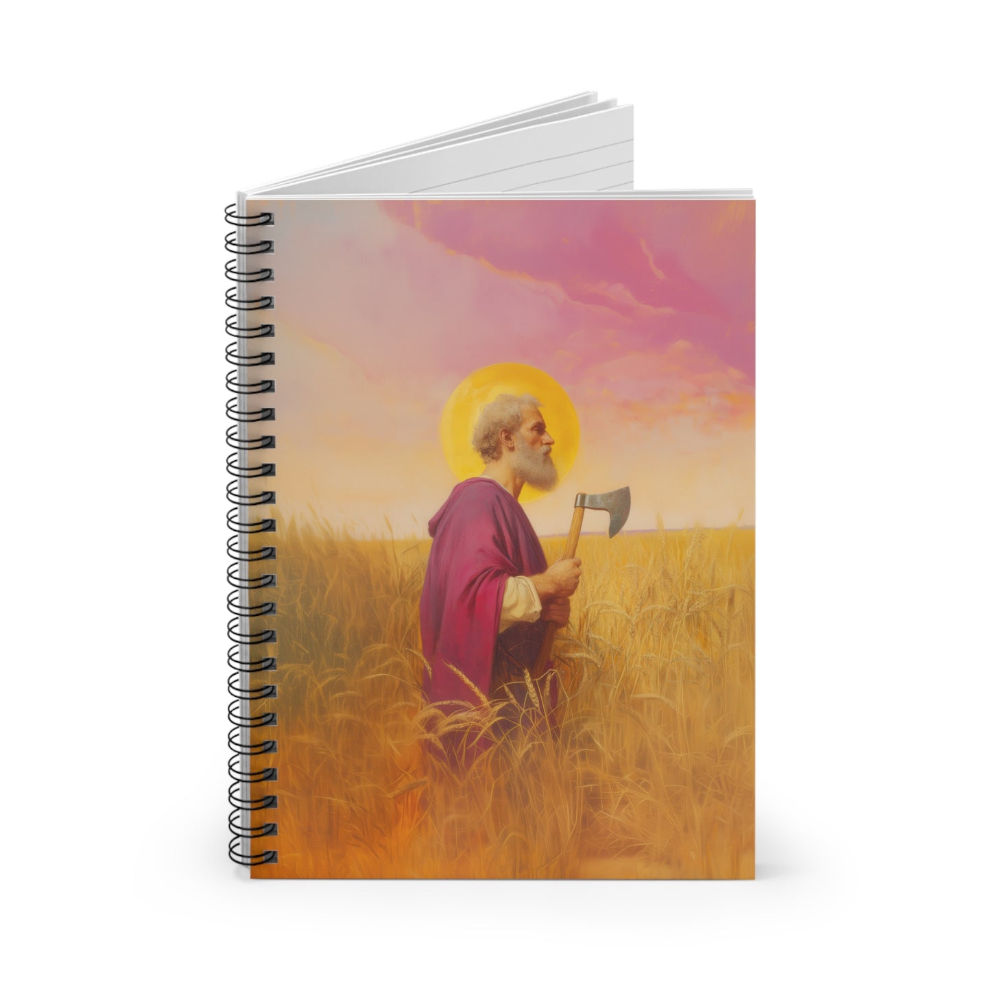 Saint Matthias - Sanctified Souls Art - Religious Based Notebook - Spiral Notebook - Prayer journal