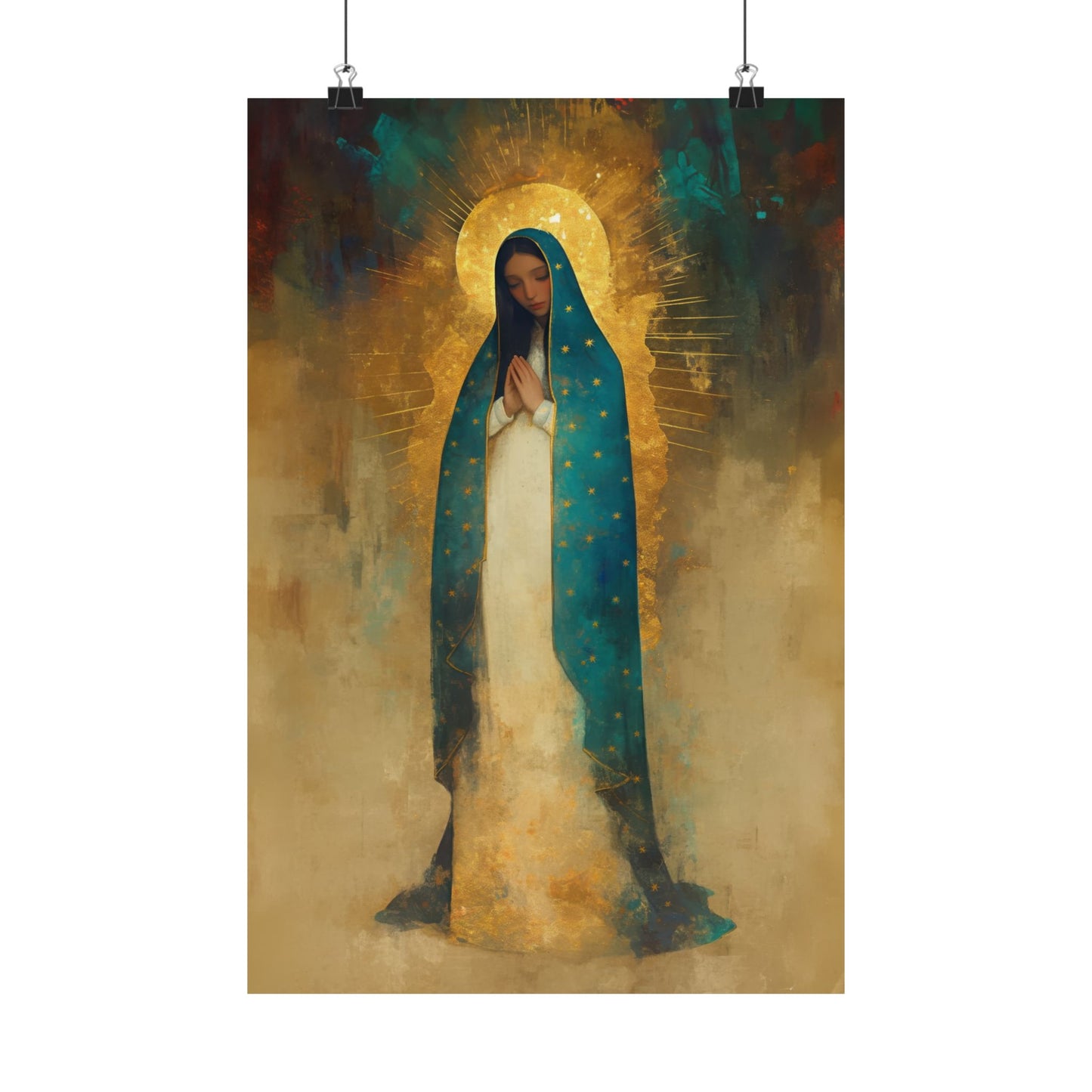 Flower of the new World - Our Lady of Guadalupe - Sanctified Souls Print - Multiple Sizes - Premium Matte Vertical Posters - Catholic