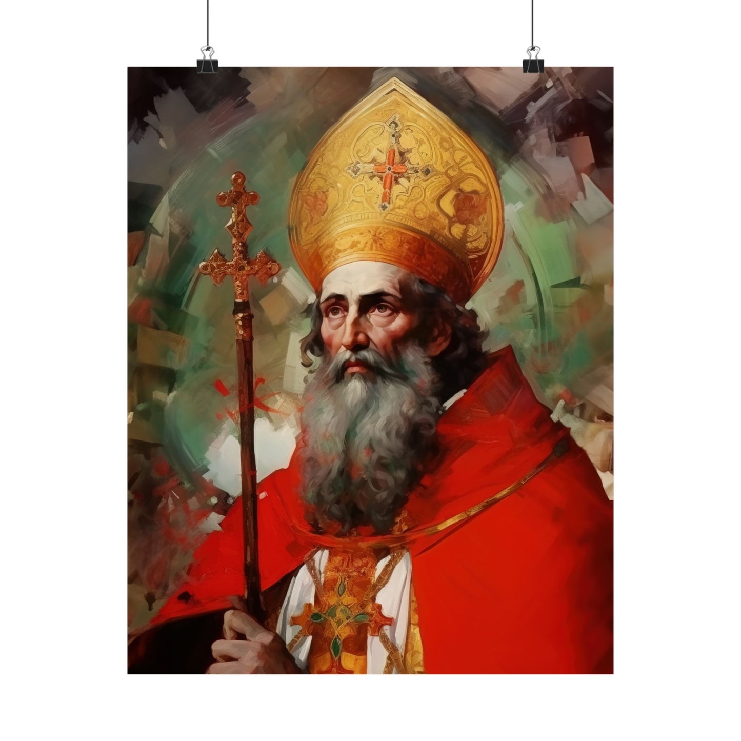 Saint Eusebius of Vercelli - Sanctified Souls Print - Multiple Sizes - Premium Matte Vertical Posters