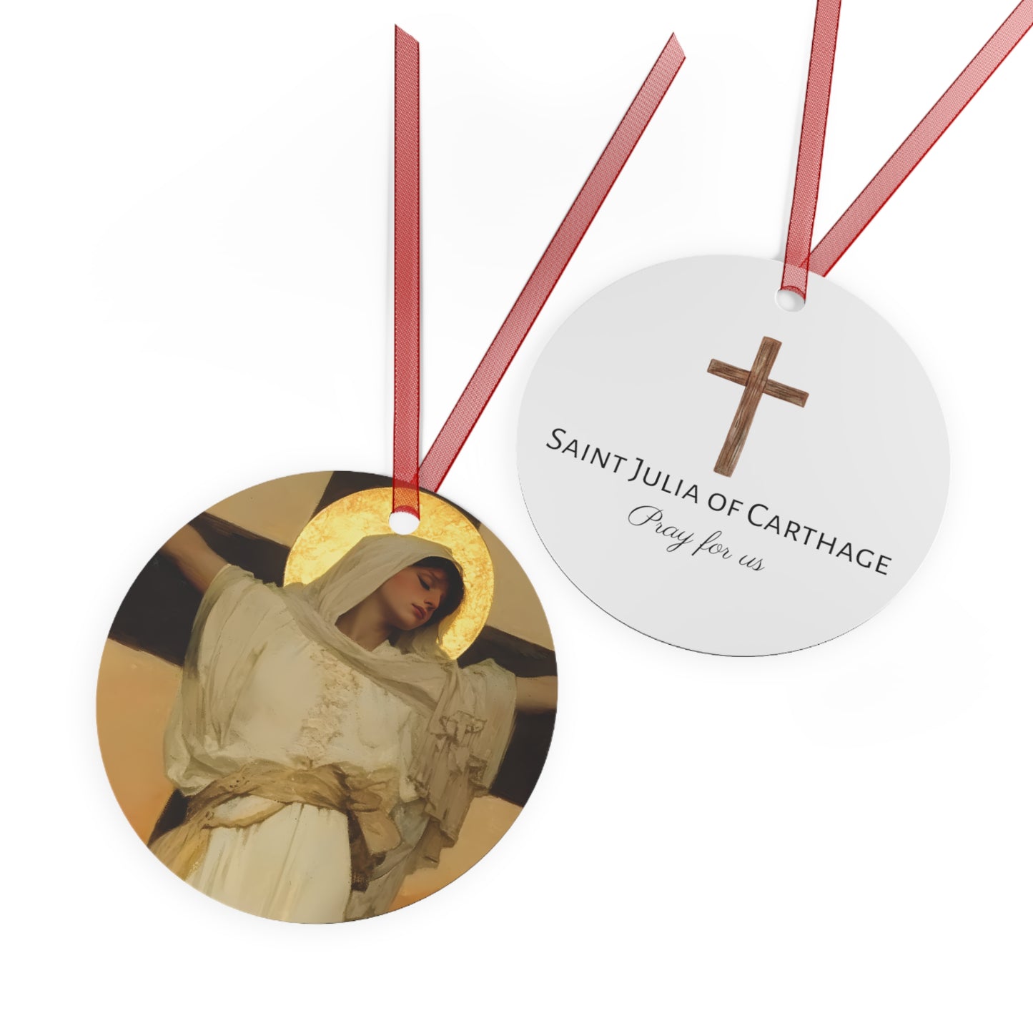 Saint Julia of Carthage Metal Ornament - Religious Holiday Christmas Ornament and Keepsake - Catholic Religious Keepsake