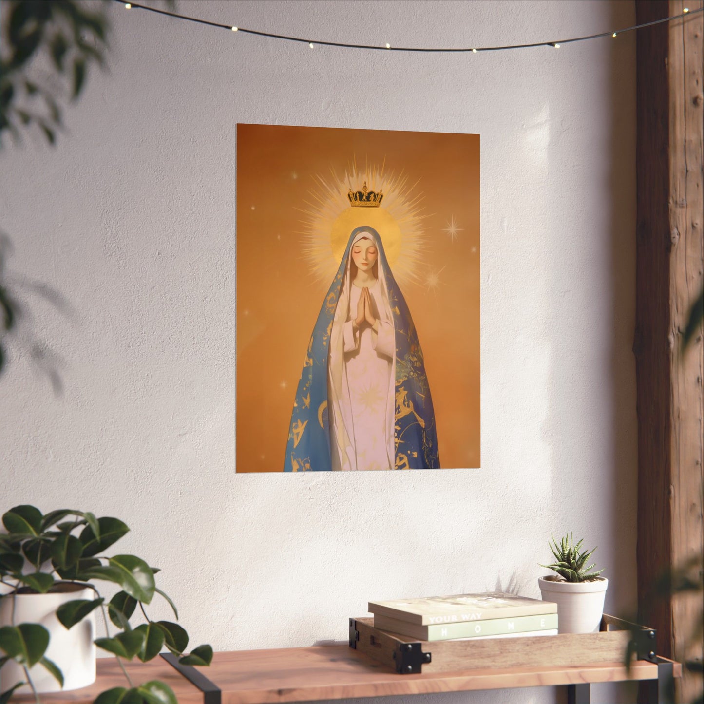 Eternal Glory : Mary's Coronation in Heaven - Sanctified Souls Print - Multiple Sizes - Premium Posters - Catholic Art - Christian