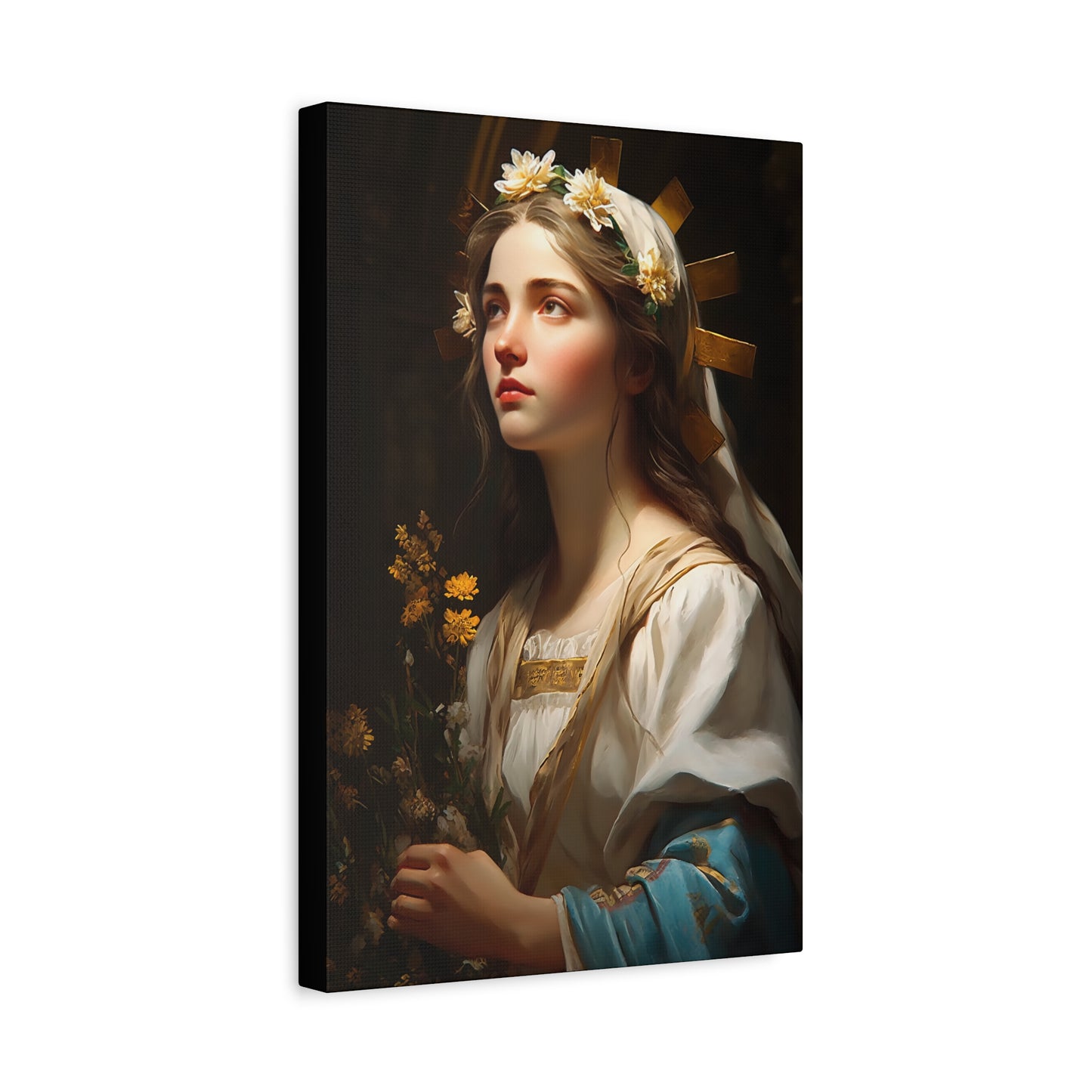 Saint Zita of Lucca  - Museum Wrapped Canvas - Sanctified Souls Print - Religious Art for your Home