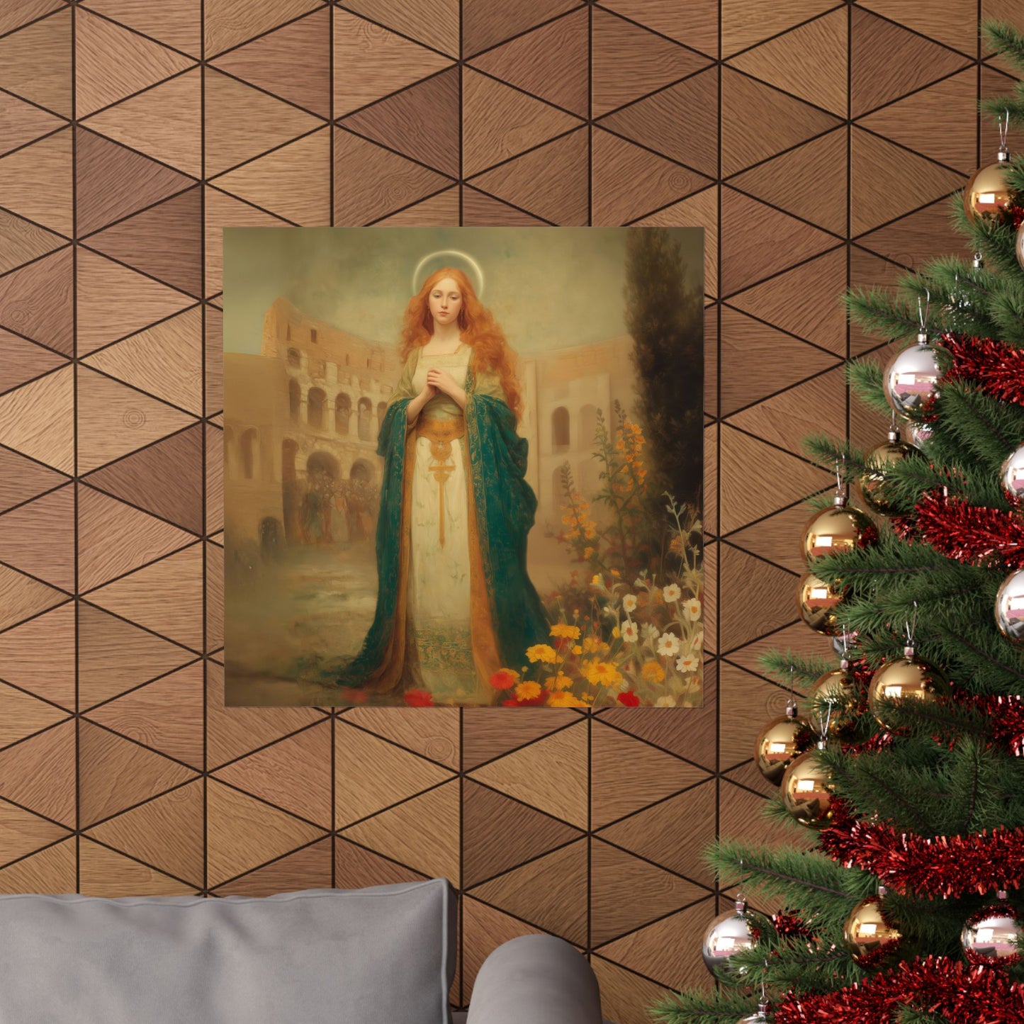 Saint Justina -  Catholic Art - Multiple Sizes - Premium Posters - Catholic Art - Christian Home - Catholic Saint Art