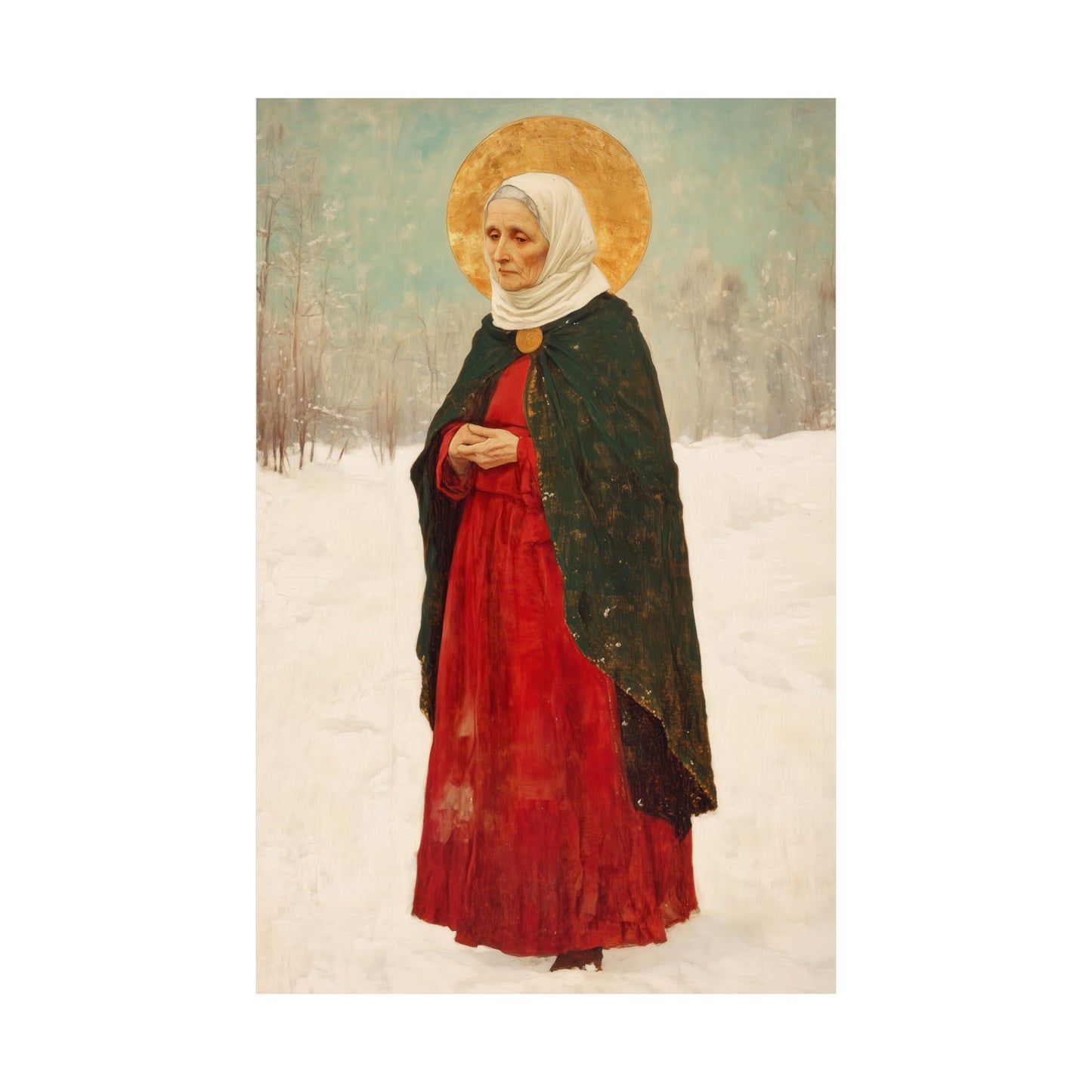 Saint Xenia - Russian Saint Art - Sanctified Souls Print - Multiple Sizes - Premium Matte Vertical Posters