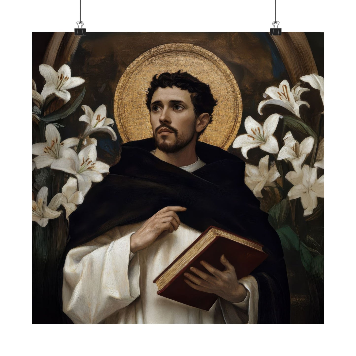Saint Dominic - Sanctified Souls Print - Multiple Sizes - Premium Posters - Catholic Art - Christian Home Decor Artwork