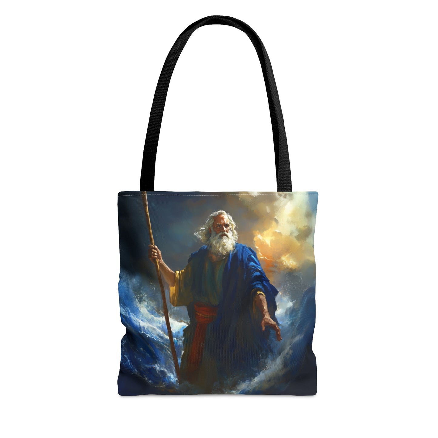 Moses Before the Trembling Sea - Tote Bag - Large Medium Small Faith Art Bag - Catholic Faith Purse