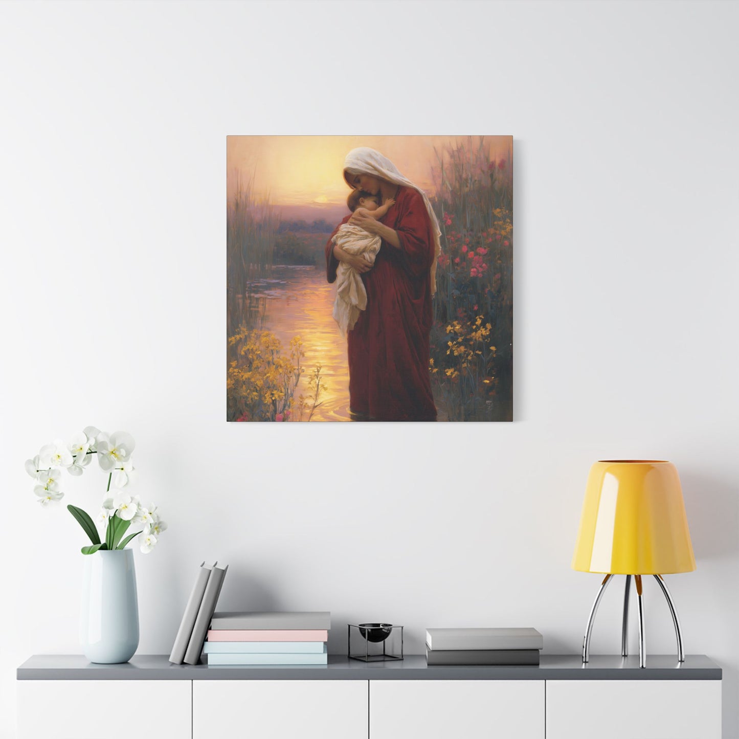 Saint Elizabeth, Mother to John the Baptist -  Museum Wrapped Canvas Print - Multiple Sizes - Catholic Home art Matte Canvas