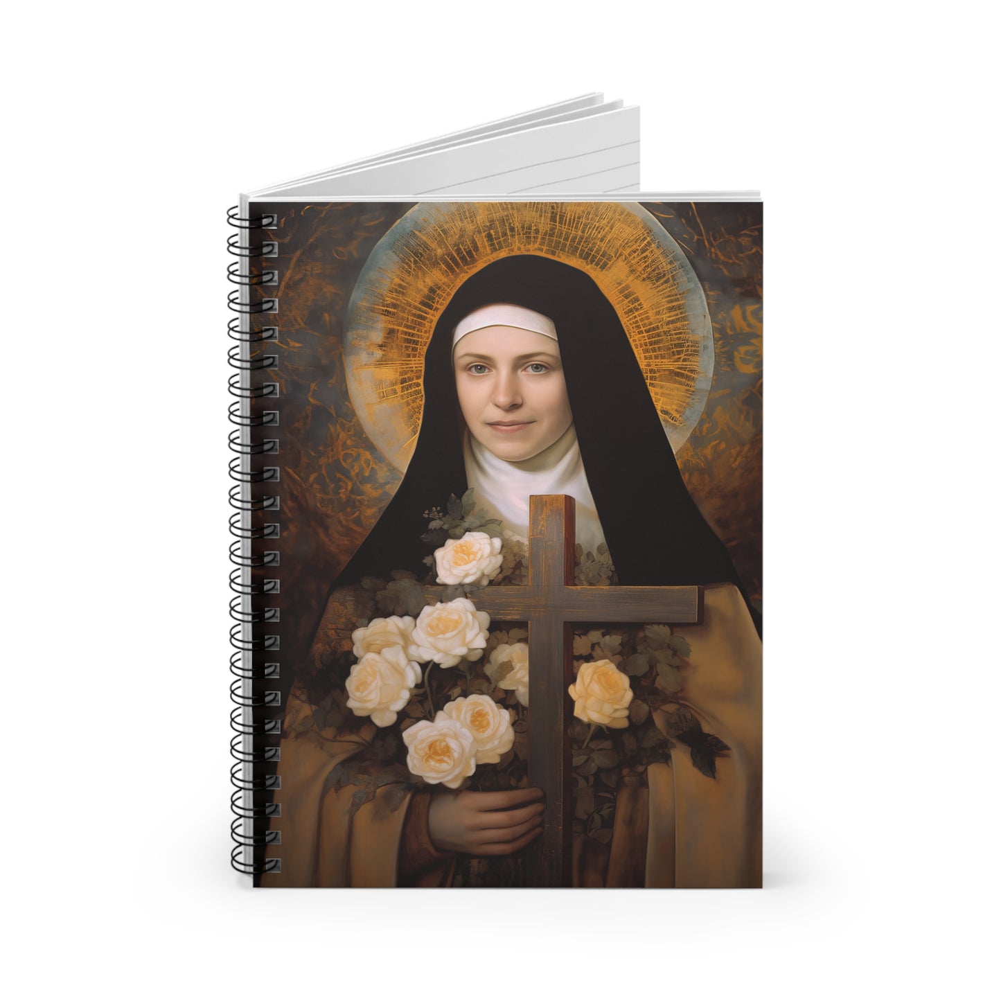 Saint Therese of Lisieux - Sanctified Souls Art - Religious Based Notebook - Spiral Notebook - Ruled Line
