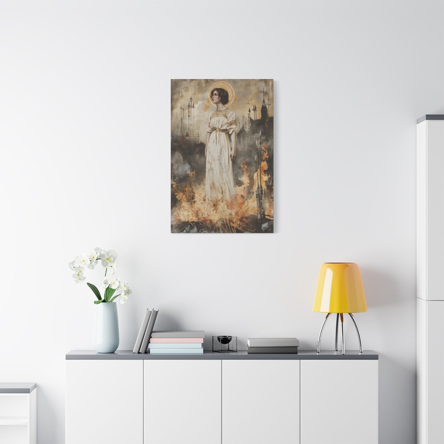 Saint Joan of Arc - Museum Wrapped Canvas - Sanctified Souls Print - Religious Art for your Home