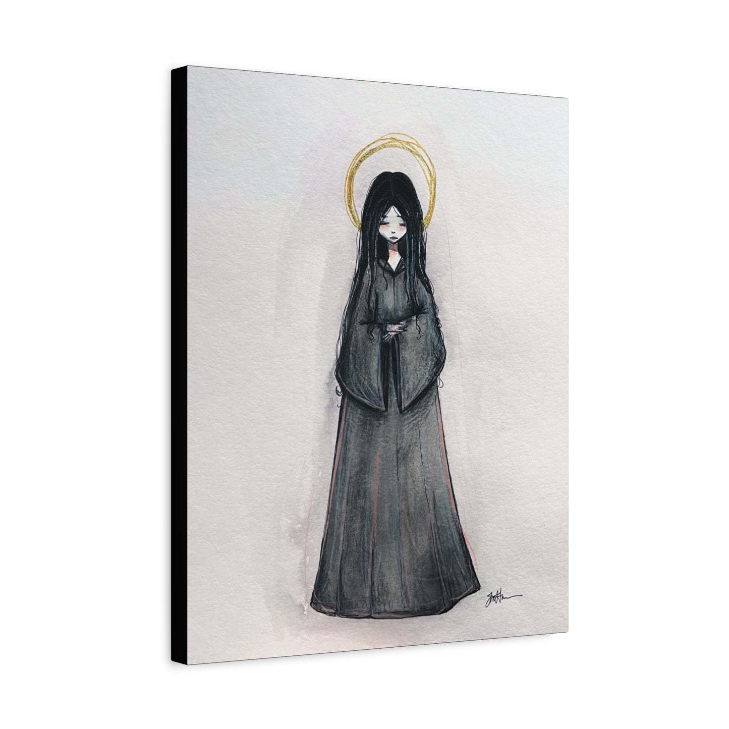 Blessed Mary Magdalen Kiota Hand-Drawn Catholic Canvas Print | Martyrs of Japan Sacred Art | Sanctified Solocosmo Religious Artwork