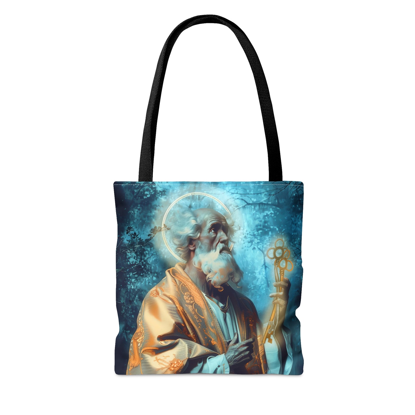 Saint Peter Tote Bag - Large Medium Small Faith Art Bag - Catholic Faith Purse - Religious Carry All Reusable Tote Bag