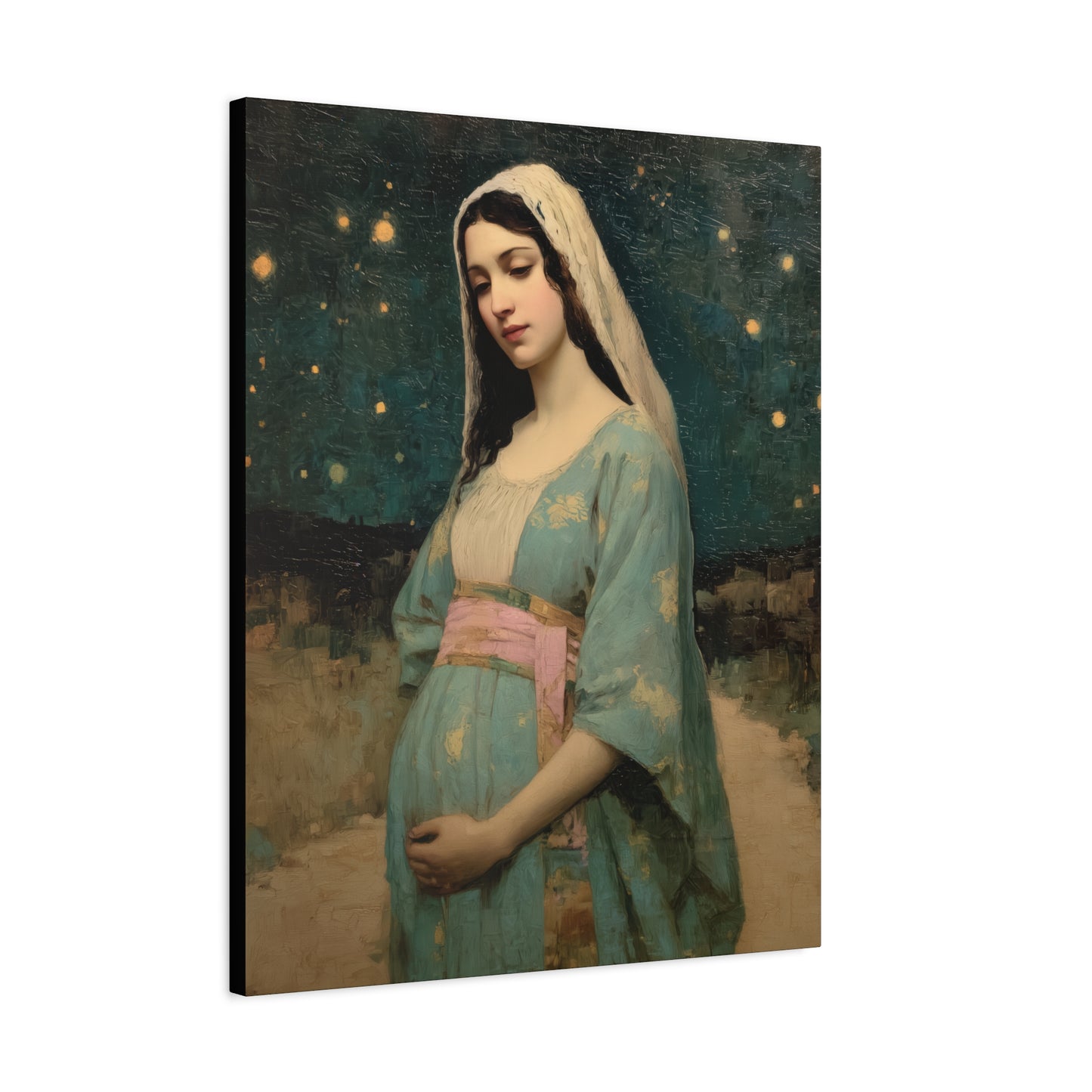 Our Lady of 'O' - Our Lady of Expectation - Mother Mary - Marian Art - Gallery Wrapped Canvas - Print - Catholic Art Print