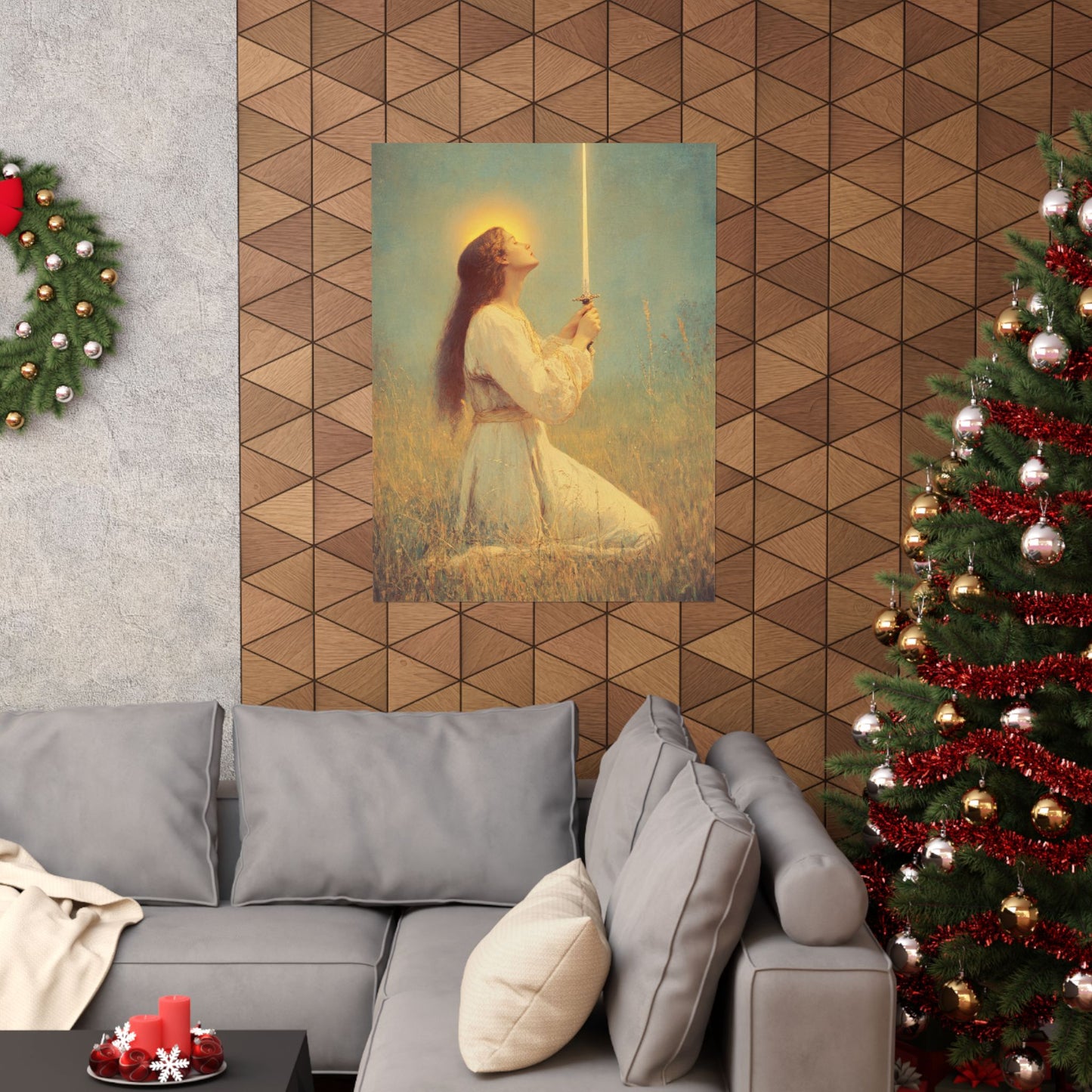 Saint Joan of Arc - Sanctified Souls Print - Multiple Sizes - Premium Posters - Catholic Art - Christian Home Decor Artwork