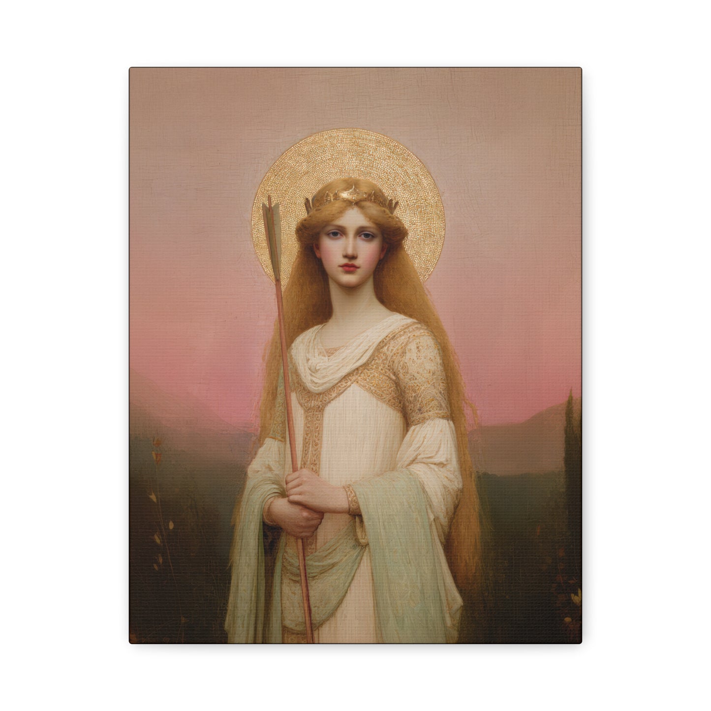 Saint Ursula -  Museum Wrapped Canvas - Sanctified Souls Print - Religious Art for your Home - Catholic Patron Saint Art
