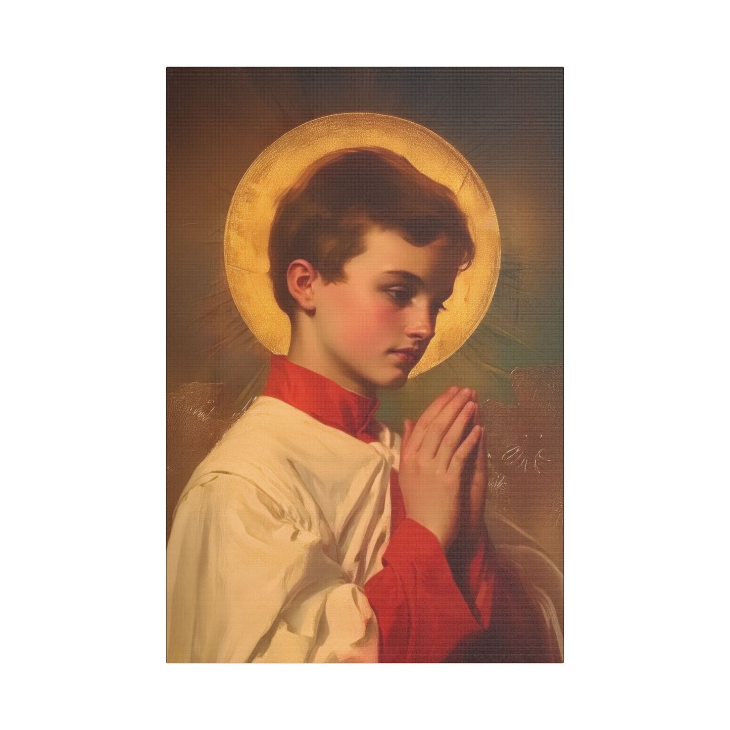 Saint Dominic Savio - Museum Wrapped Canvas - Print - Religious Art for your Home - Christian print - Prayer Room Art - Catholic