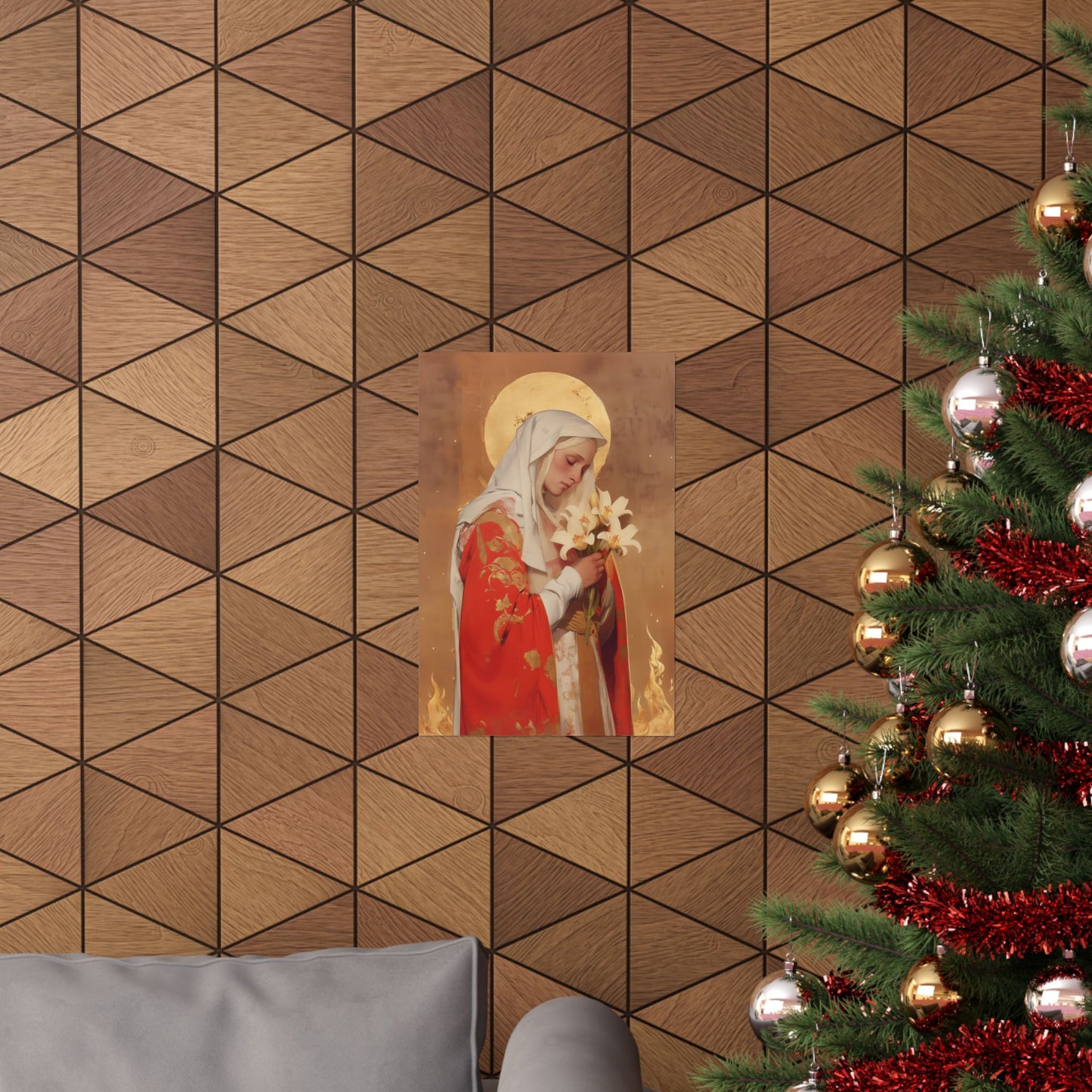 Saint Faith of Agen - Sanctified Souls Print - Multiple Sizes - Premium Matte Vertical Posters