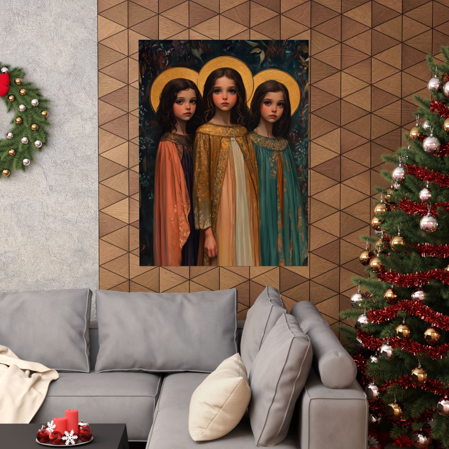 Saints Faith, Hope and Charity - Sanctified Souls Print - Multiple Sizes - Premium Matte Vertical Posters - Sister Saints