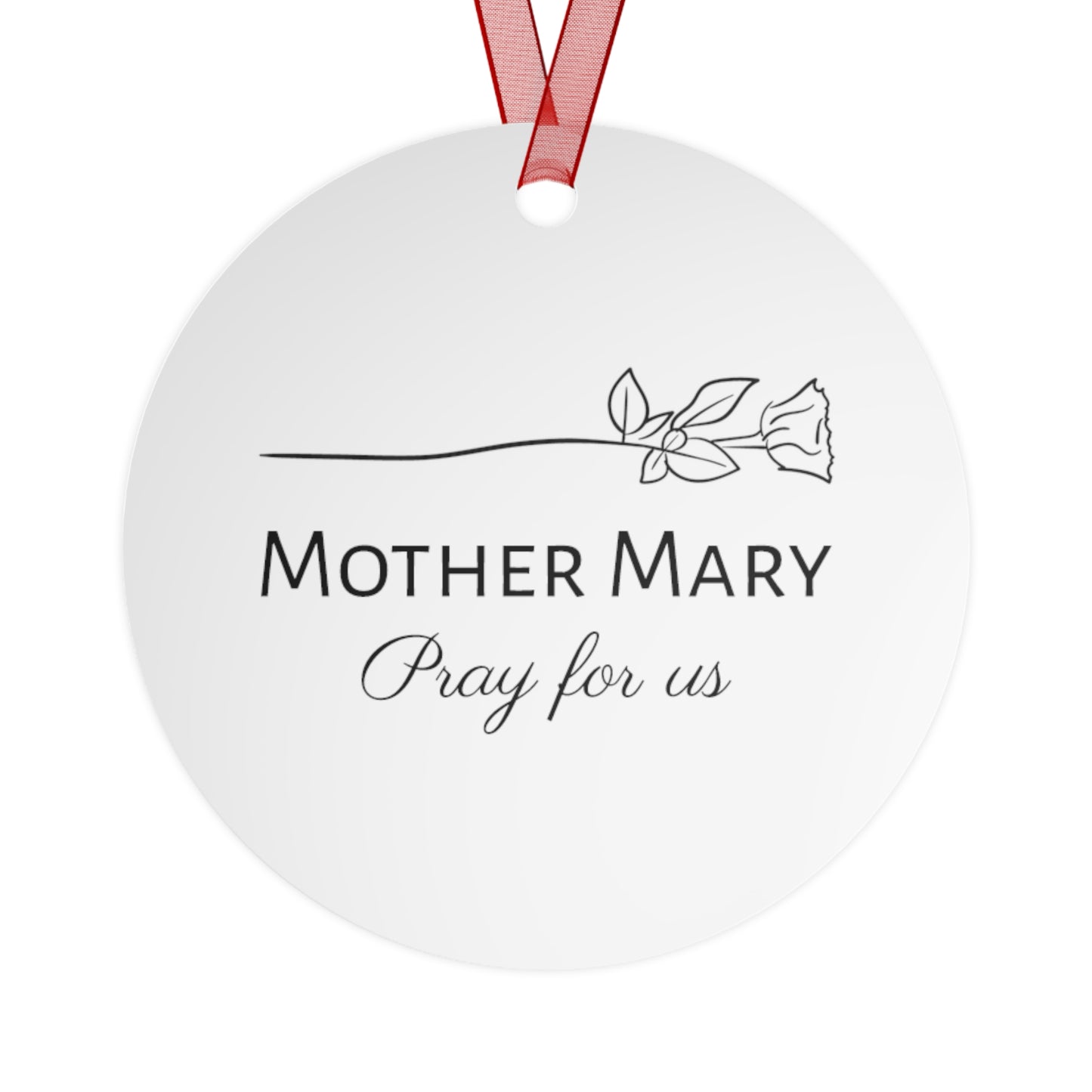 The Eternal Mother Mary and the Infant Jesus Metal Ornament - Religious Holiday Christmas Ornament and Keepsake - Prayer Ornament