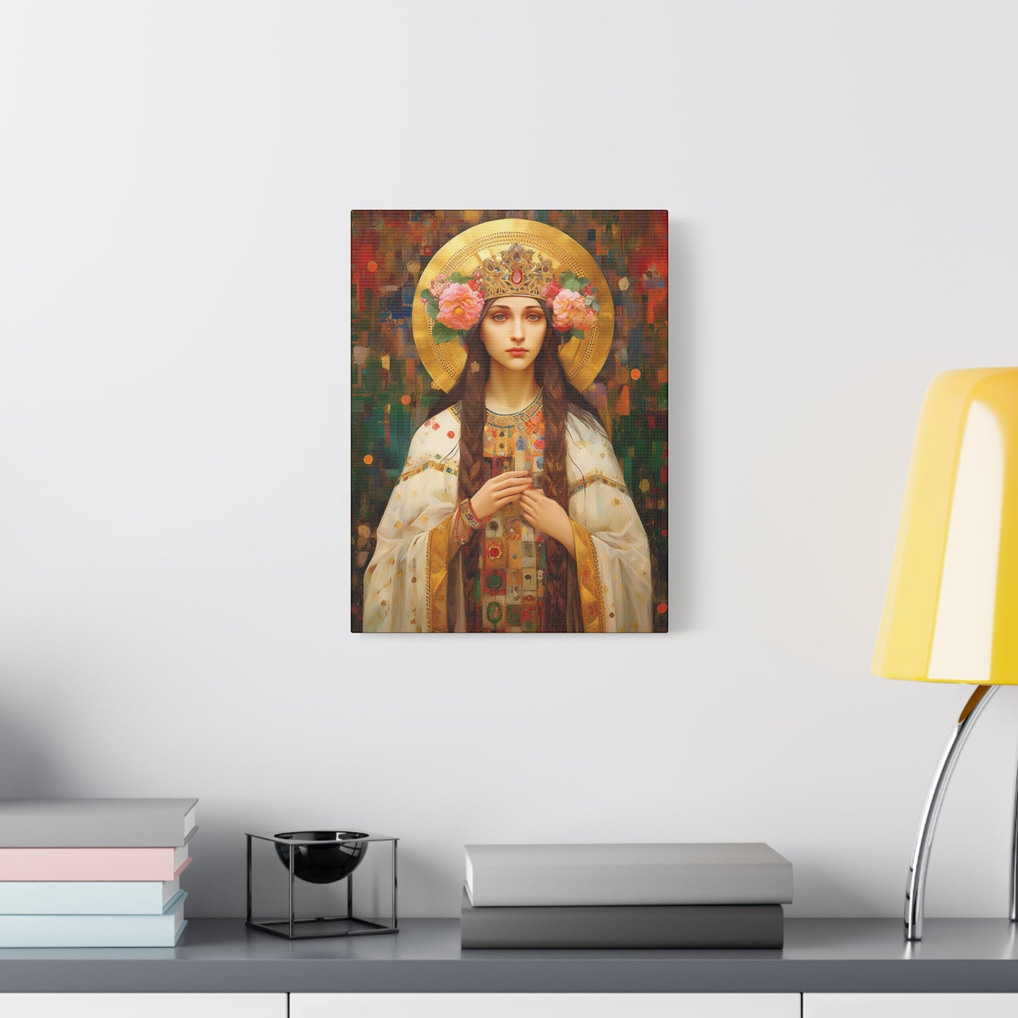 Saint Elizabeth of Hungary  - Museum Wrapped Canvas - Sanctified Souls Print - Religious Art for your Home
