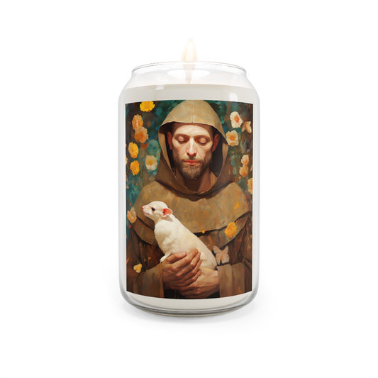 Saint Francis of Assisi - Scented Prayer Candle, 13.75oz - Tall Size - Religious Prayer Candle - Catholic Art