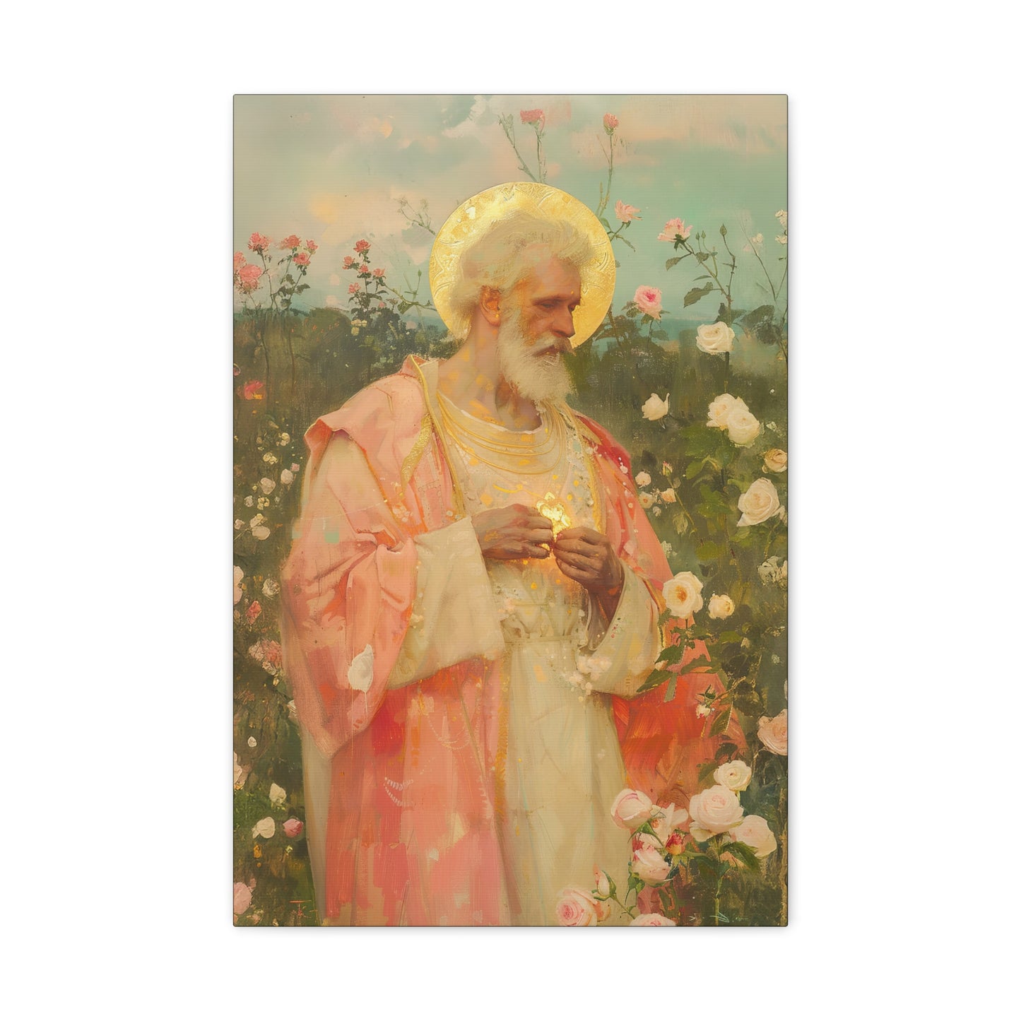 Saint Valentine - Multiple Sizes - Catholic Home art - Museum Wrapped Canvas - Sanctified Souls Print - Catholic Saint Art
