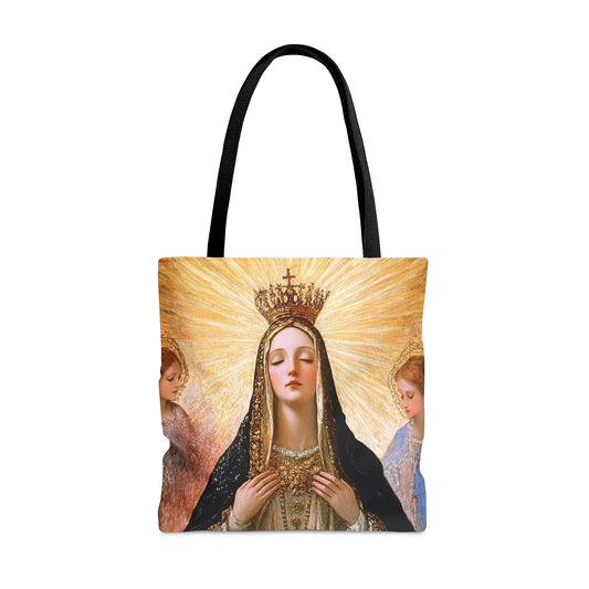 Divine Majesty: The Crowning of the Queen of Heaven Tote Bag - Large Medium Small Faith Art Bag - Catholic Faith Purse - Religious
