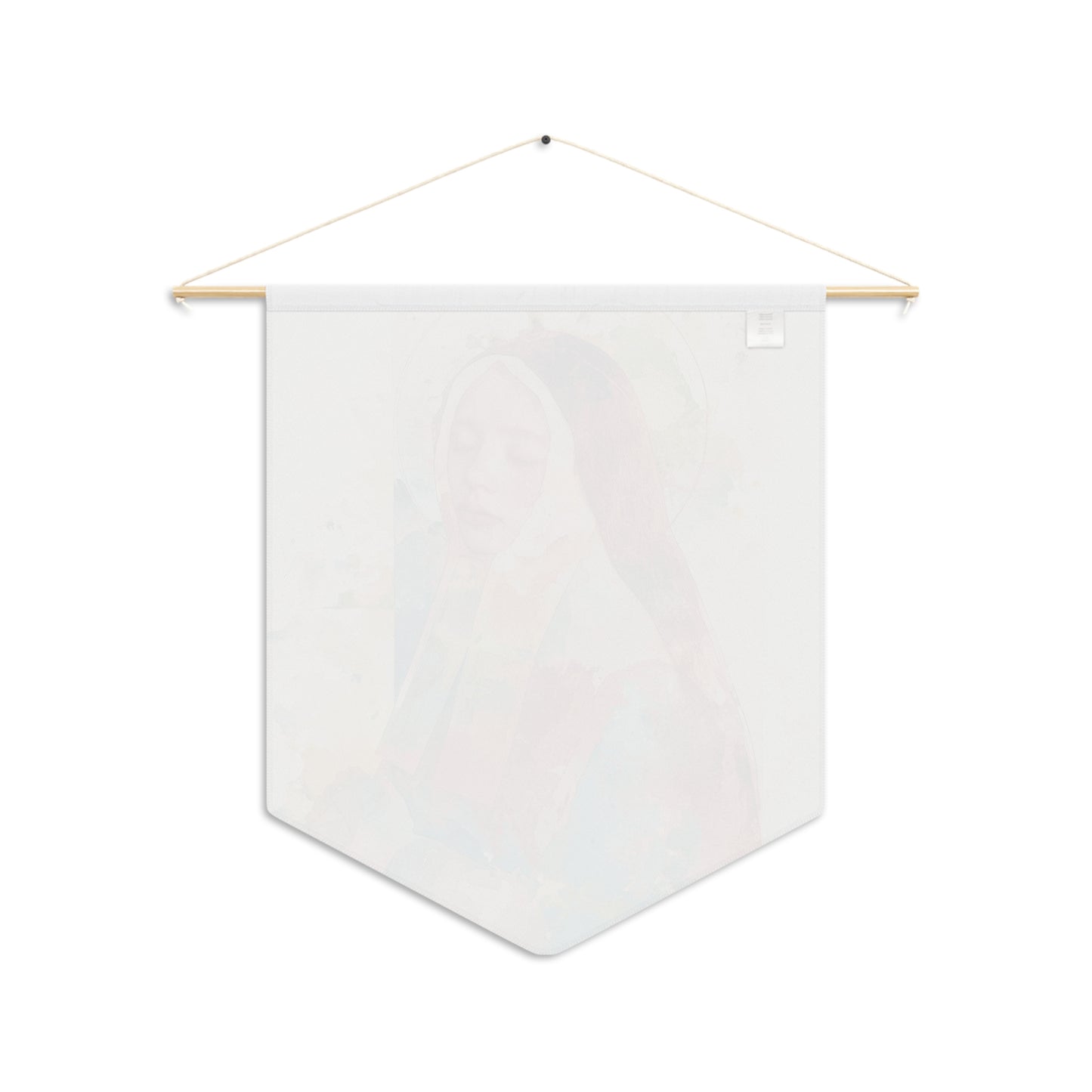 Saint Bernadette Pennant / Banner / Wall Hanging - Prayer room art - Catholic Home - 18" x 21"