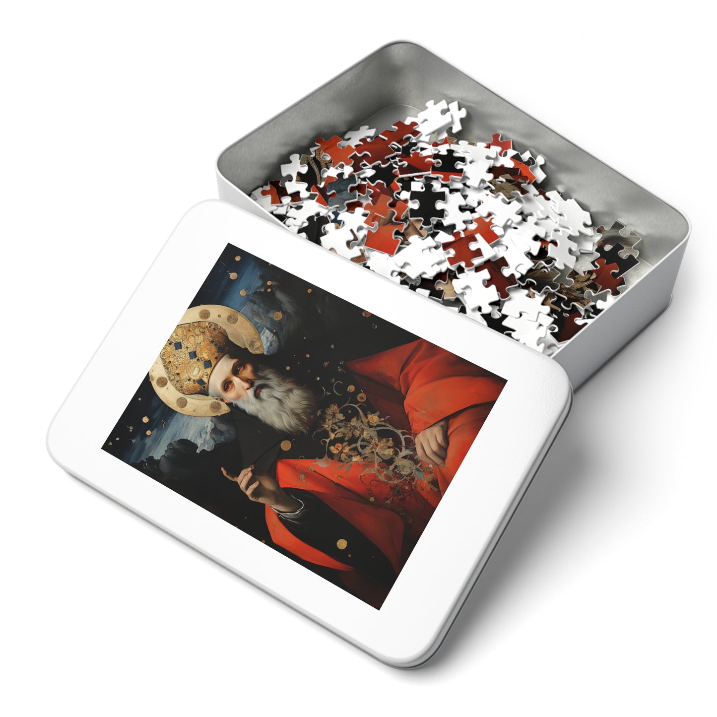 Saint Augustine of Hippo - Puzzle and Keepsake Tin - Religious Jigsaw Puzzle (30, 110, 252, 500,1000-Piece) - Religious Puzzle
