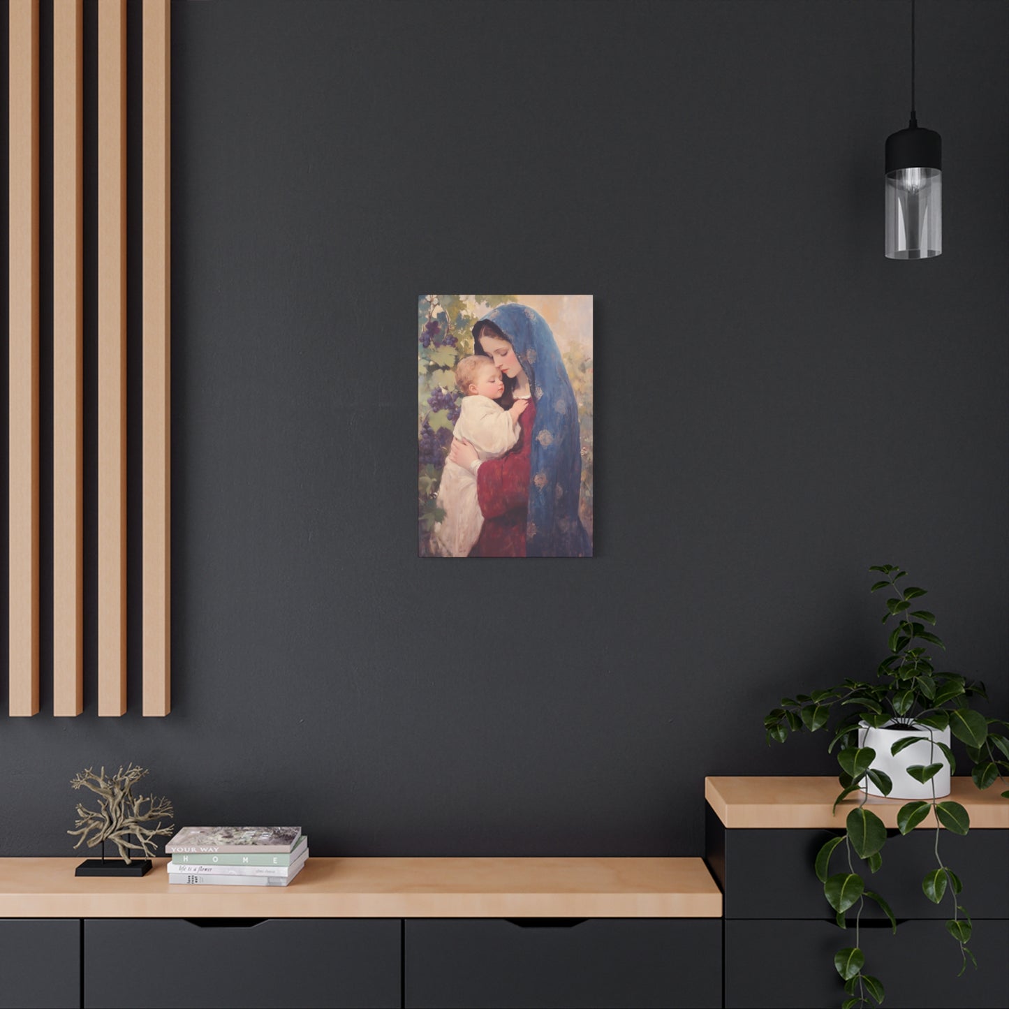 Our Lady of the Grapes / Out Lady of the Harvest - Gallery Wrapped Canvas - Print - Religious Art for your Home - Catholic Art