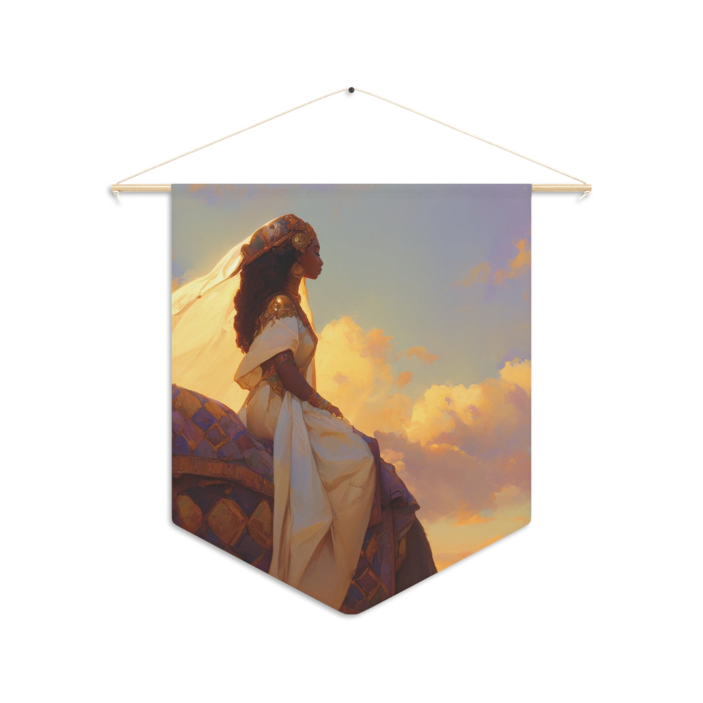 Queen of Sheba - Wall Banner / Wall Hanging - Christian Art - Prayer room - 18" x 21"
