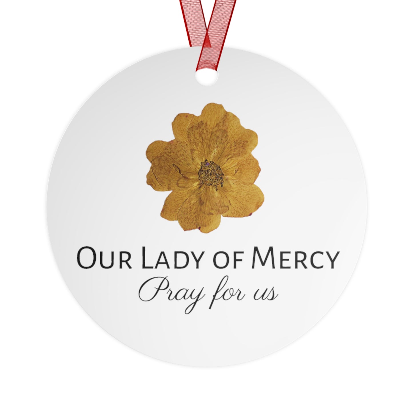 Our Lady of Mercy / Our Lady of Ransom Metal Ornament - Religious Holiday Christmas Ornament and Keepsake - Prayer Ornament - Catholic Gift