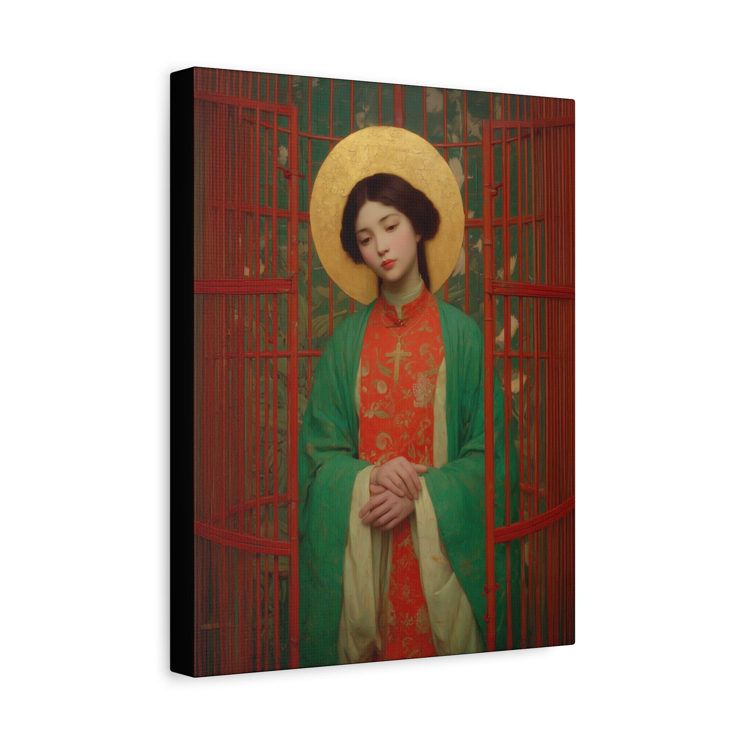 Saint Agnes Tsao Kou Ying -  Museum Wrapped Canvas - Sanctified Souls Print - Religious Art for your Home - Catholic Patron Saint Art
